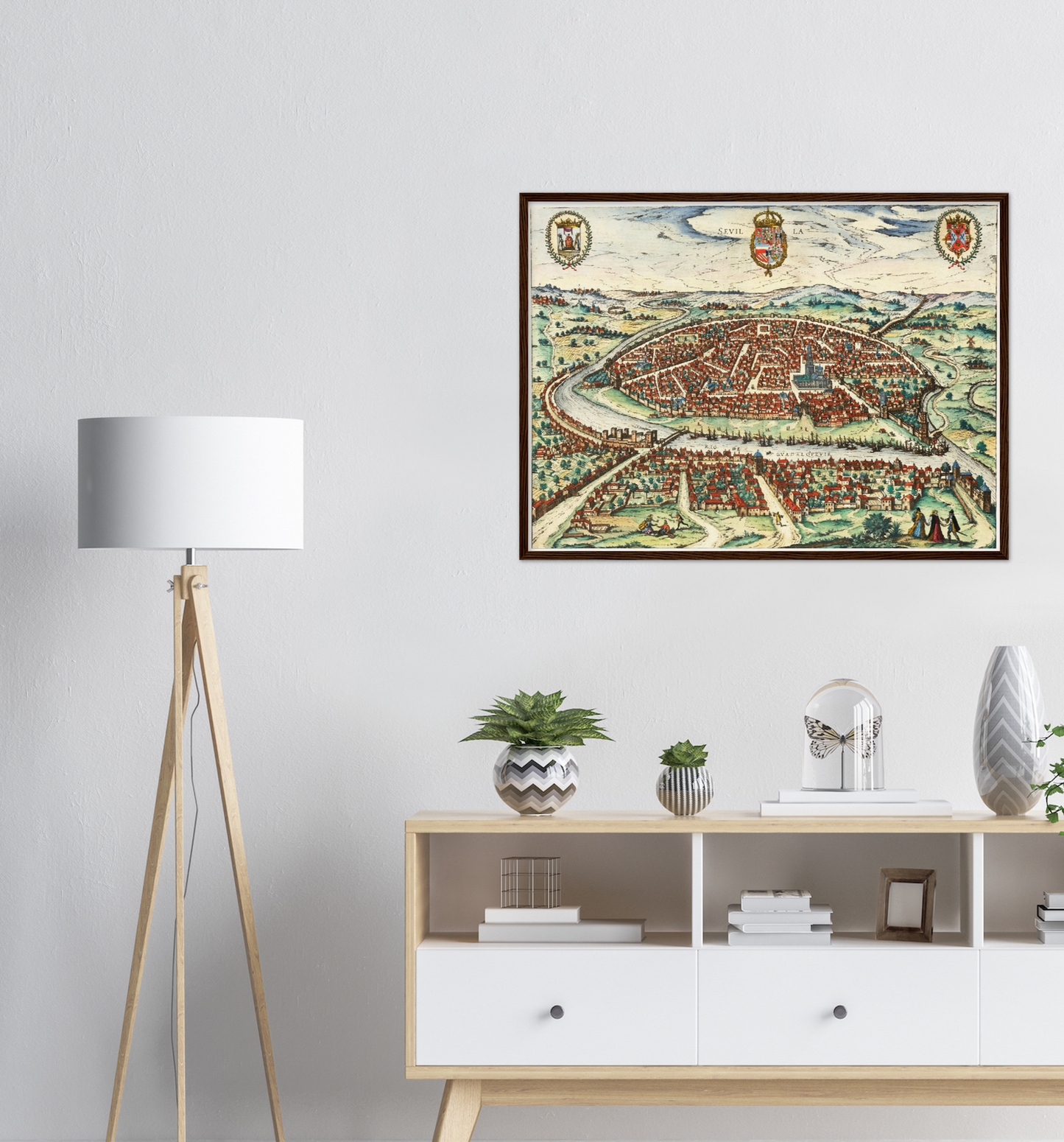 Historische Stadtansicht Sevilla um 1612
