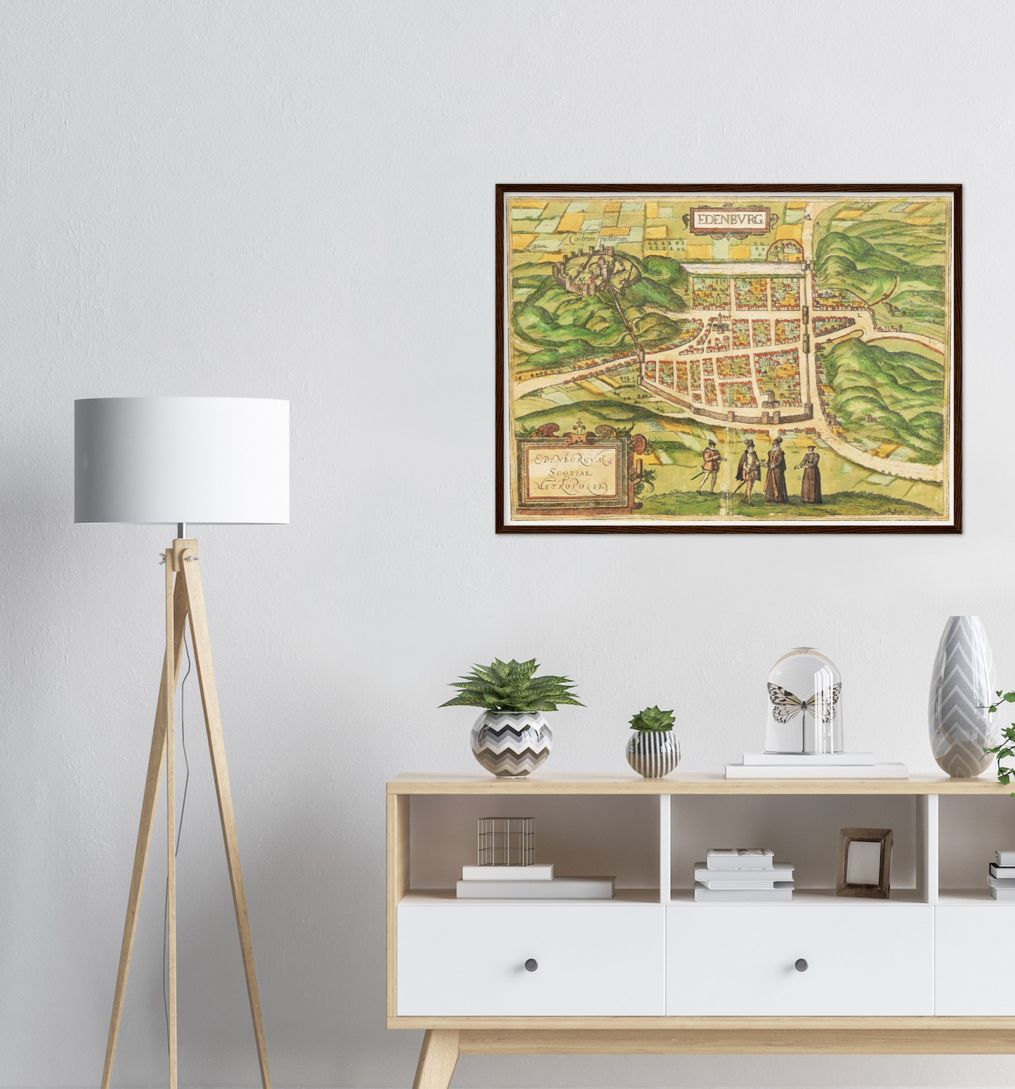 Historischer Stadtansicht Edinburgh um 1580