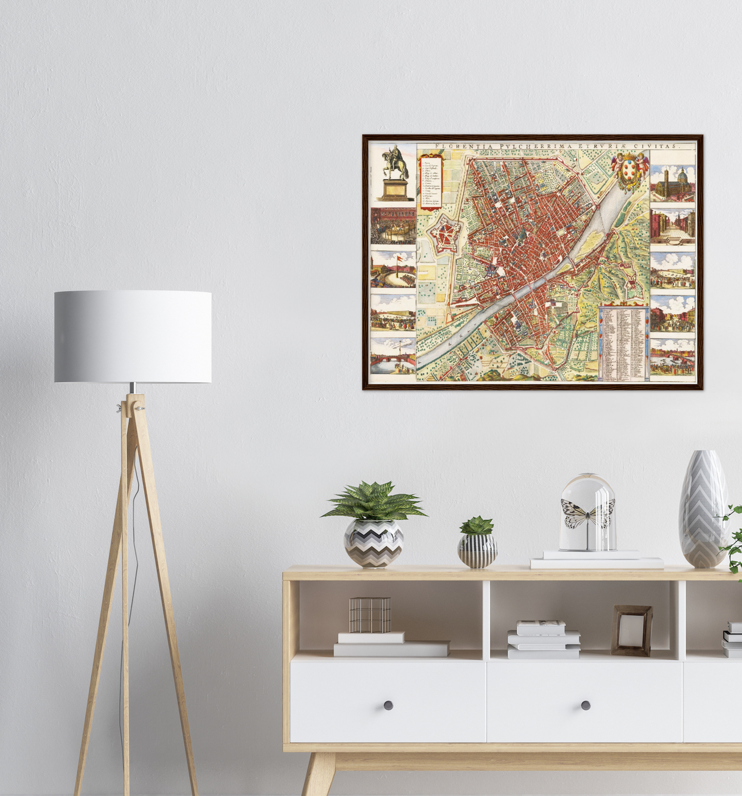 Historischer Stadtplan Florenz um 1660