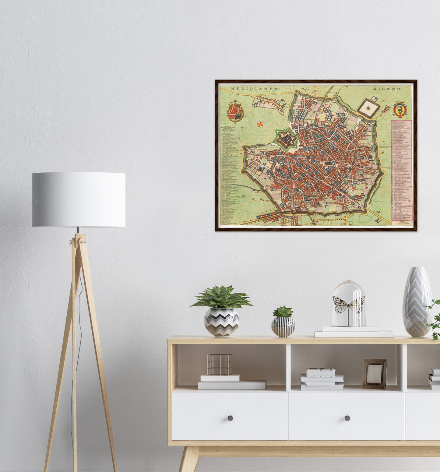 Historischer Stadtplan Mailand um 1700