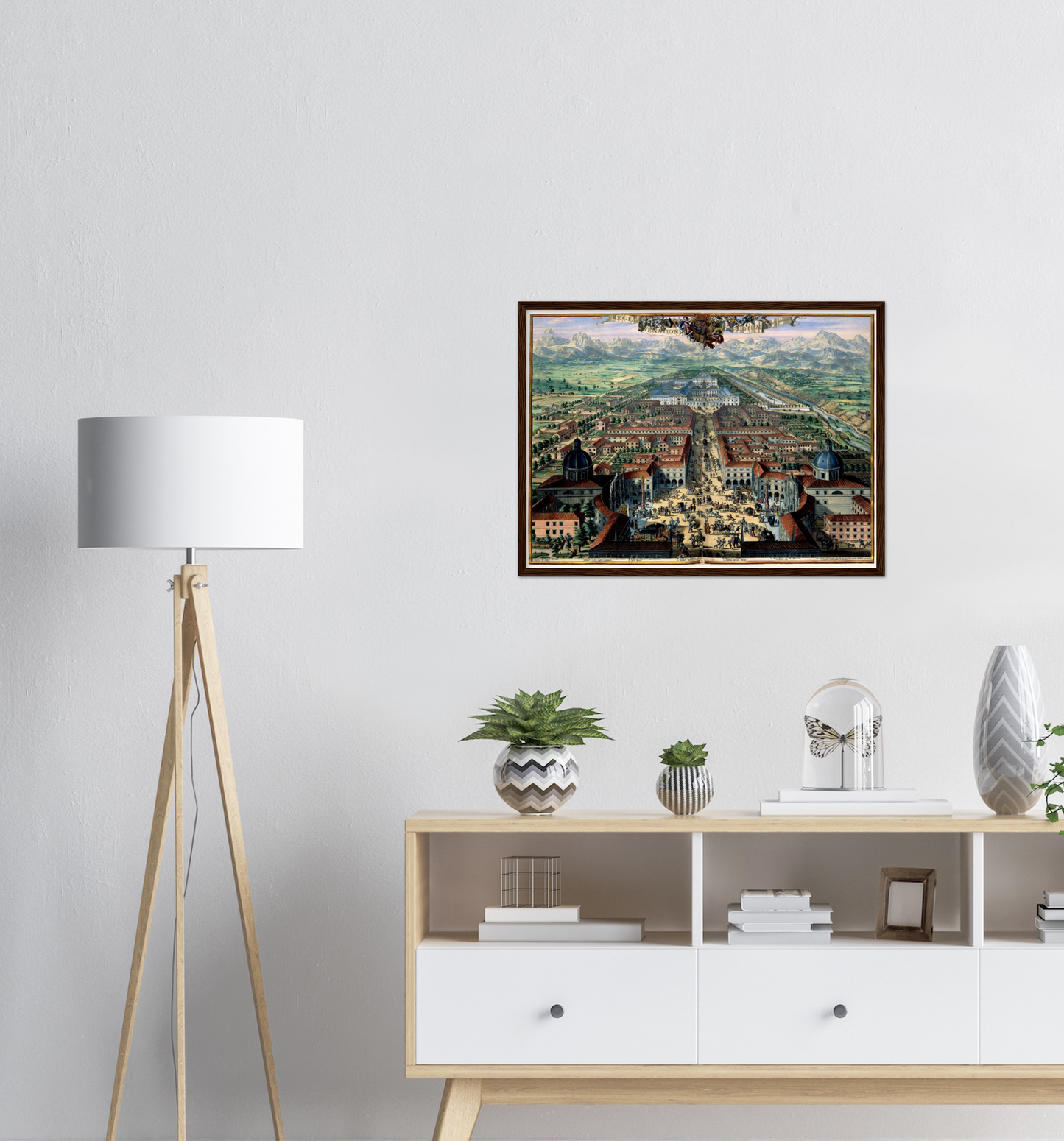 Historische Stadtansicht Turin um 1682