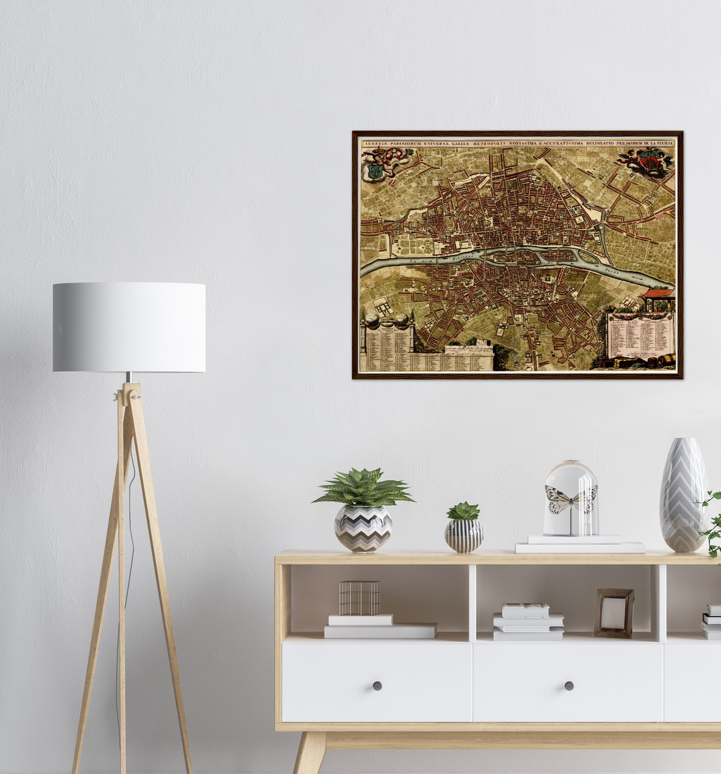 Historischer Stadtplan Paris um 1700