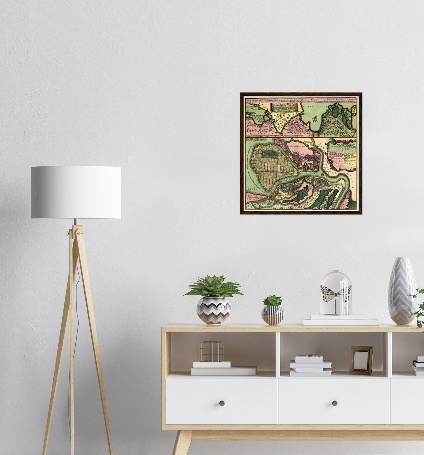 Historischer Stadtplan St. Petersburg um 1734