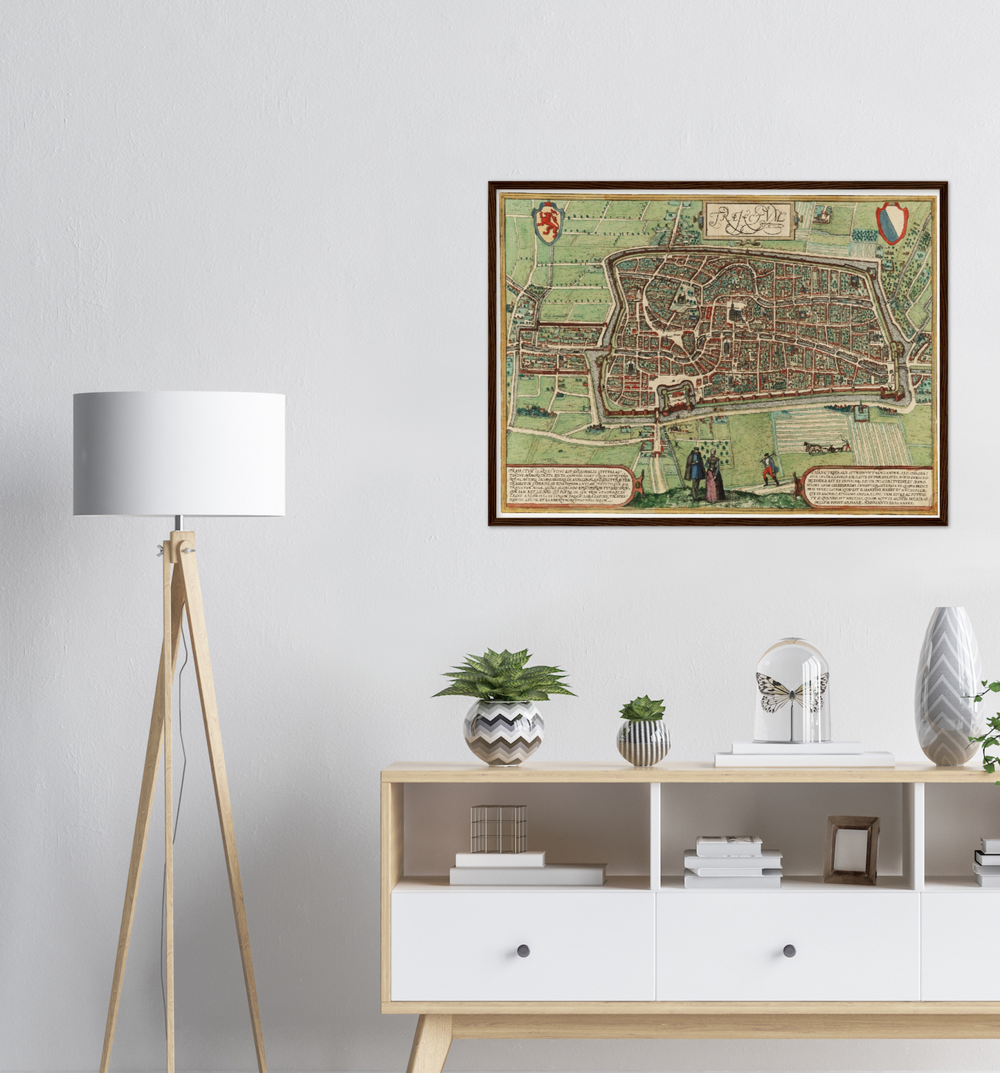 Historischer Stadtplan Utrecht um 1582