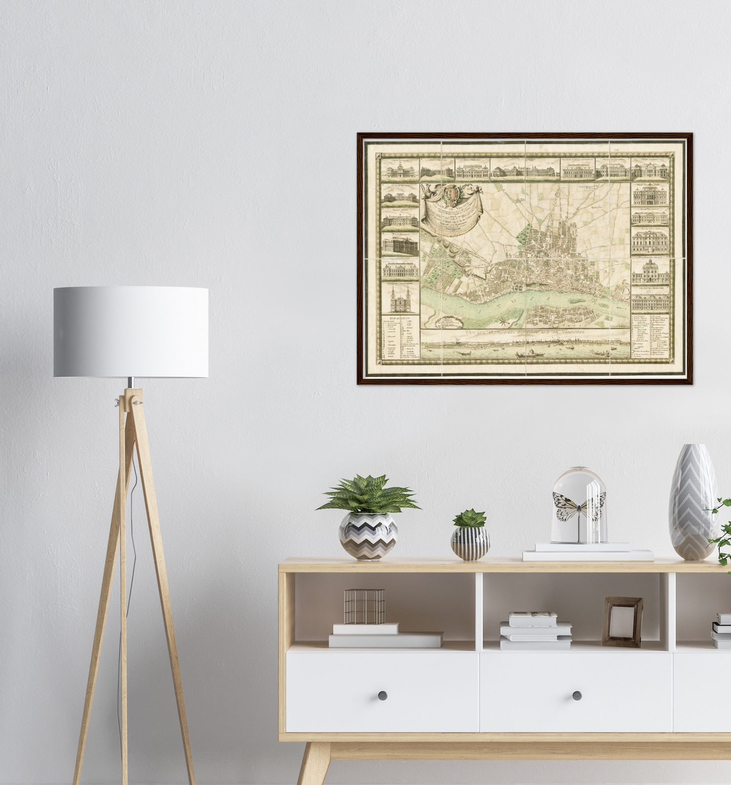 Historischer Stadtplan Warschau um 1772