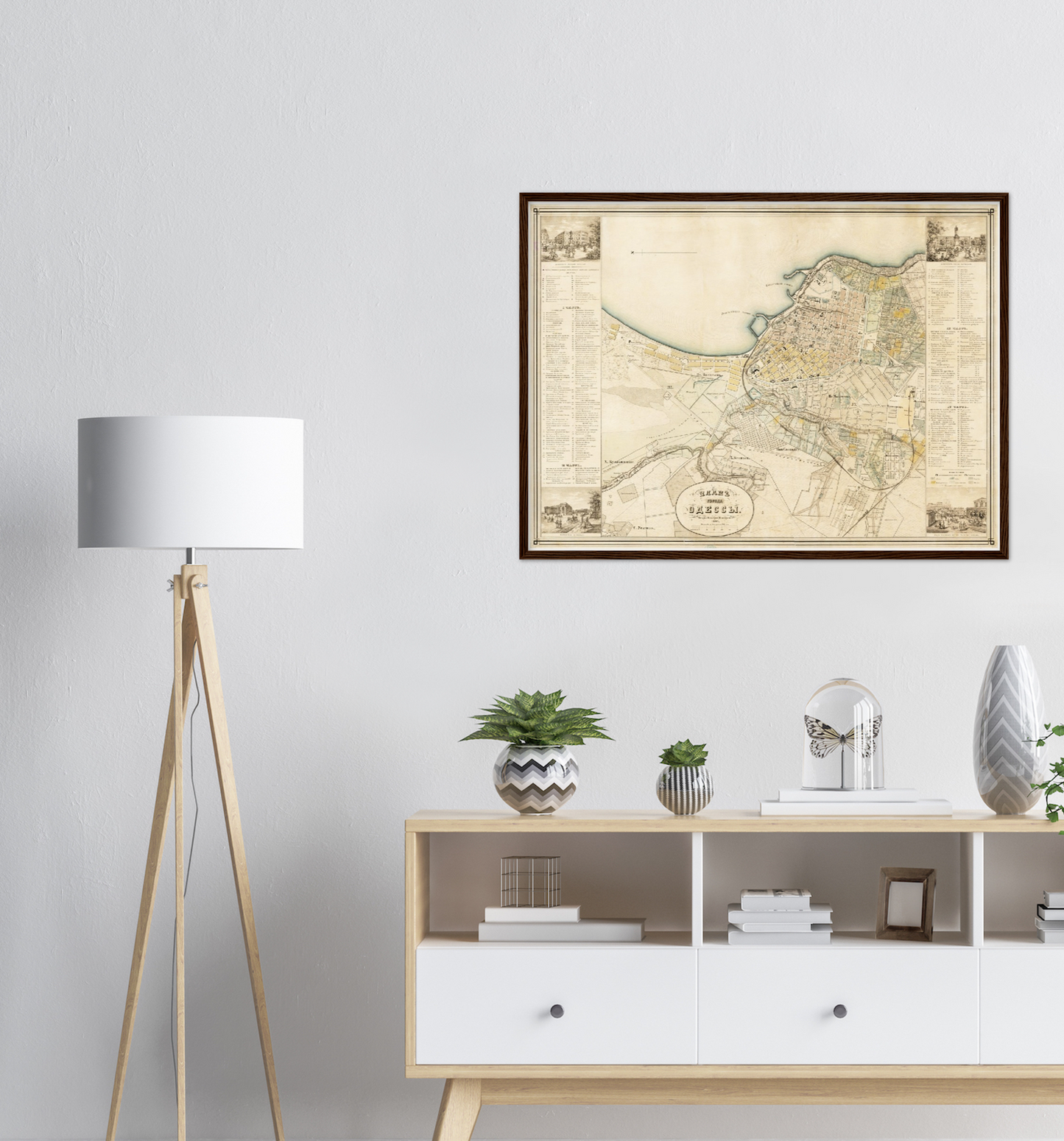 Historischer Stadtplan Odessa um 1864