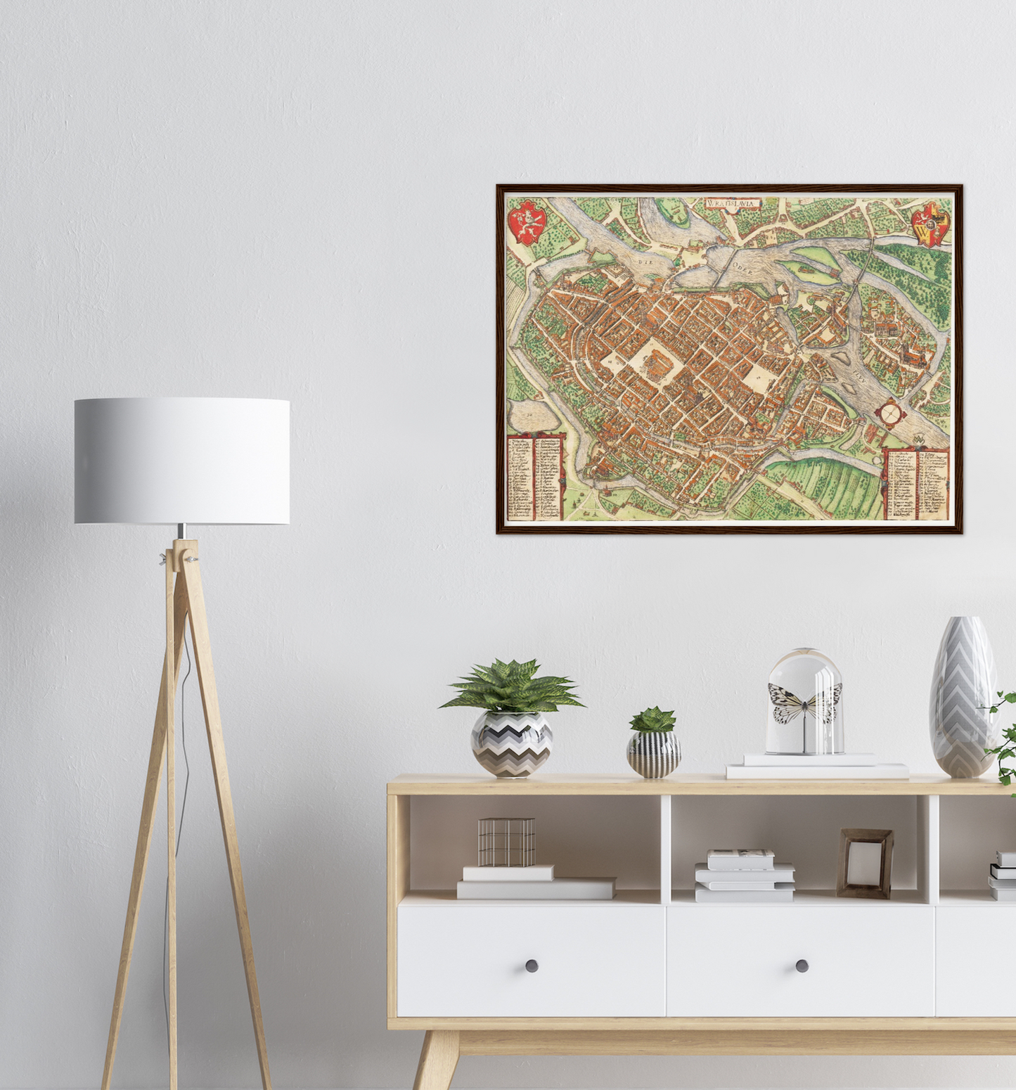 Historischer Stadtplan Breslau um 1592