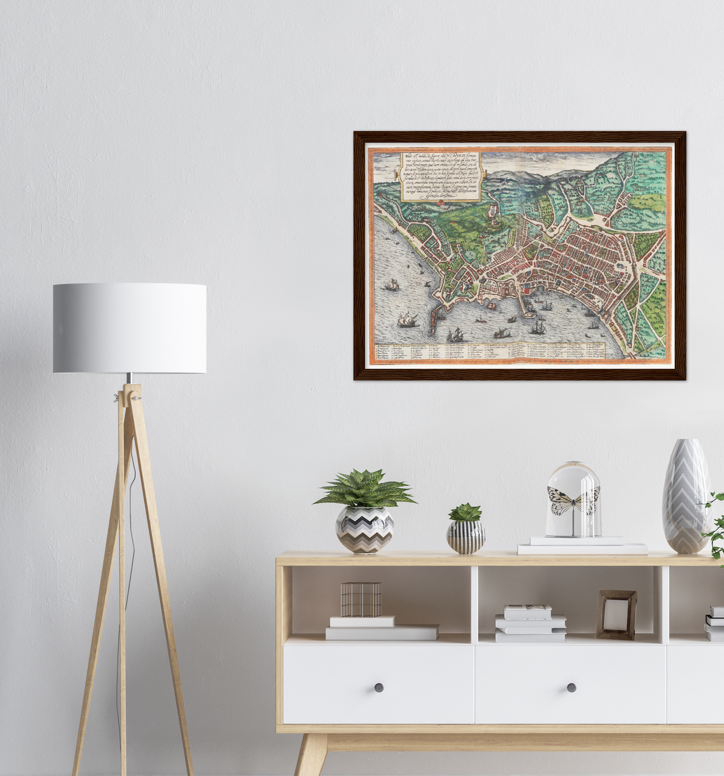 Historische Stadtansicht Neapel um 1609
