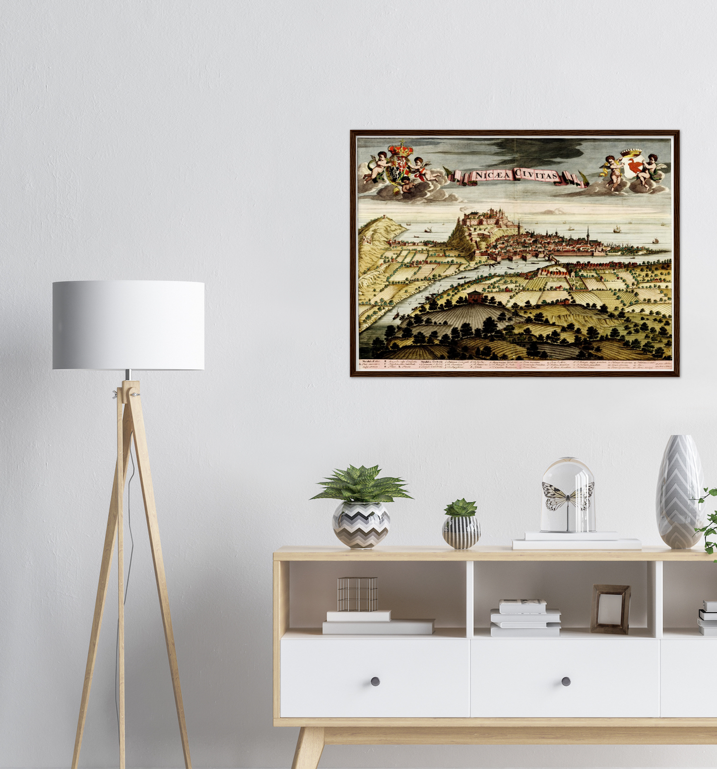 Historischer Stadtansicht Nizza um 1700