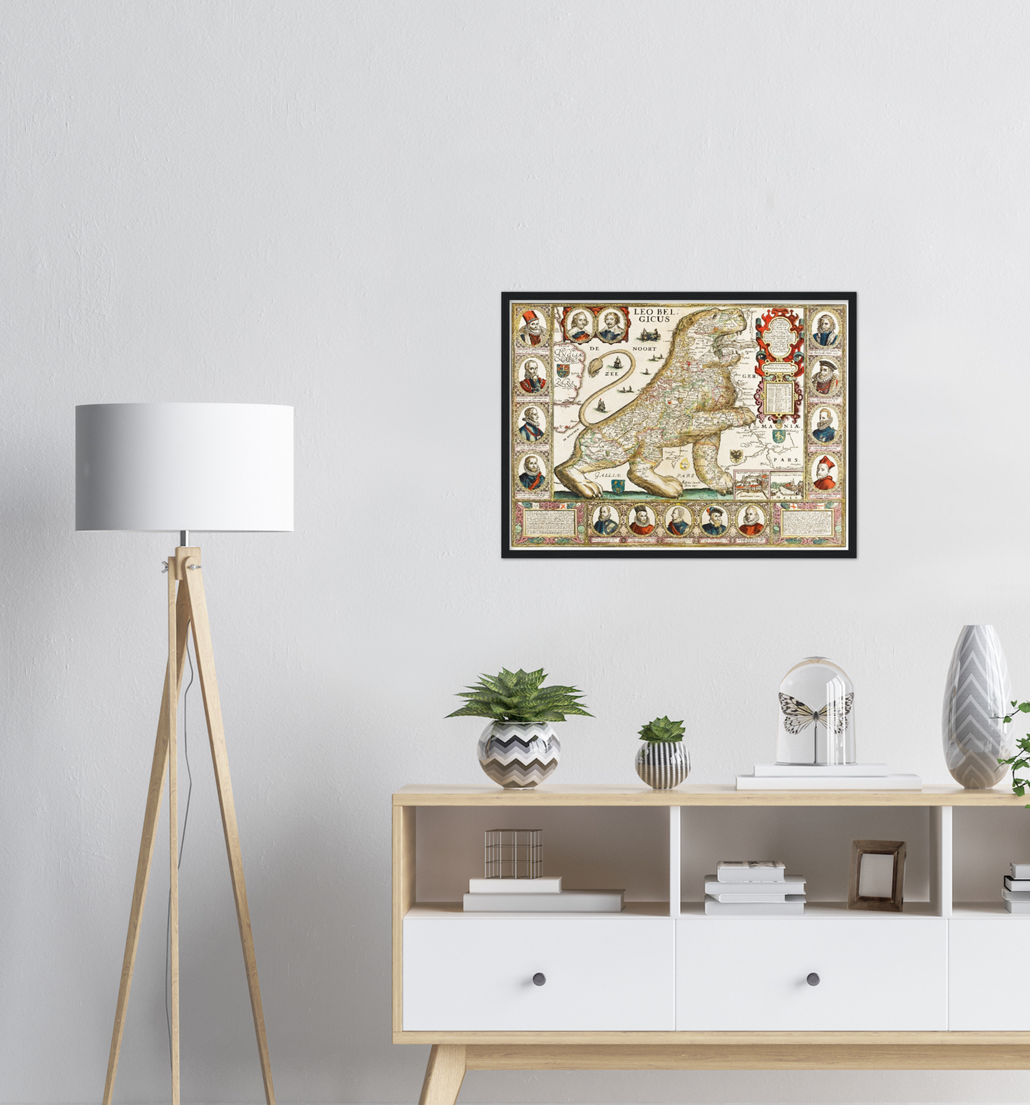 Historische Landkarte Belgien um 1650
