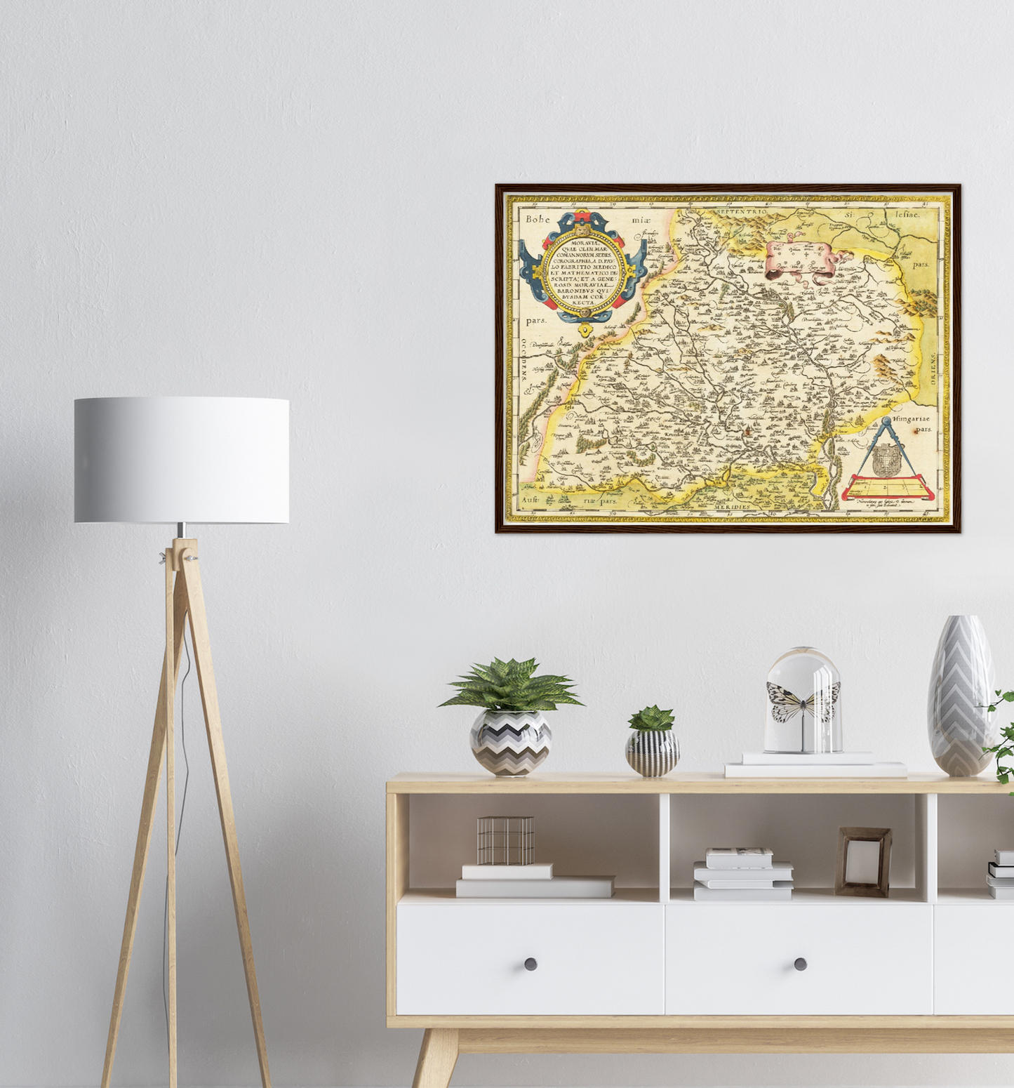 Historische Landkarte Mähren um 1609