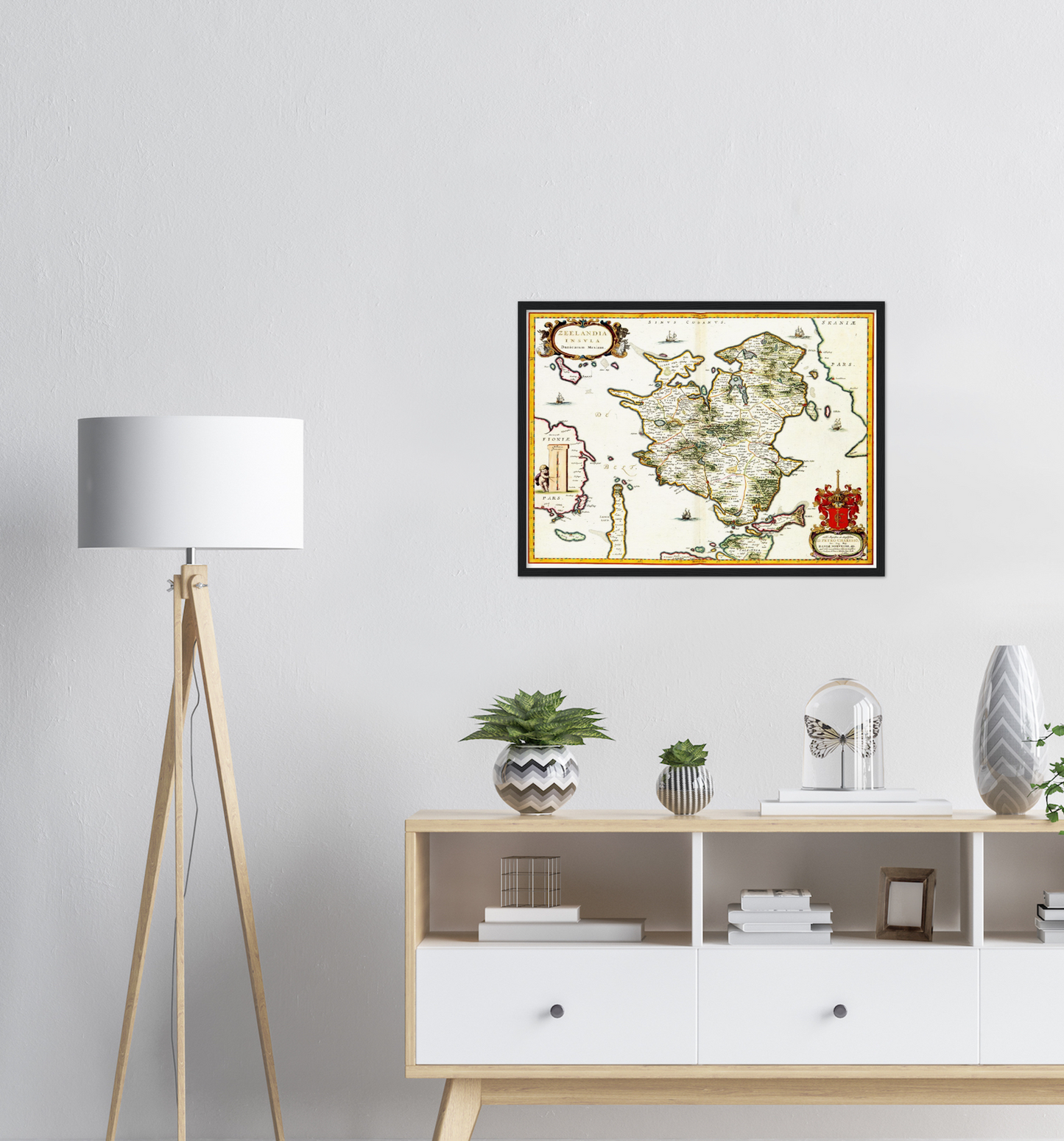 Historische Landkarte Seeland um 1690