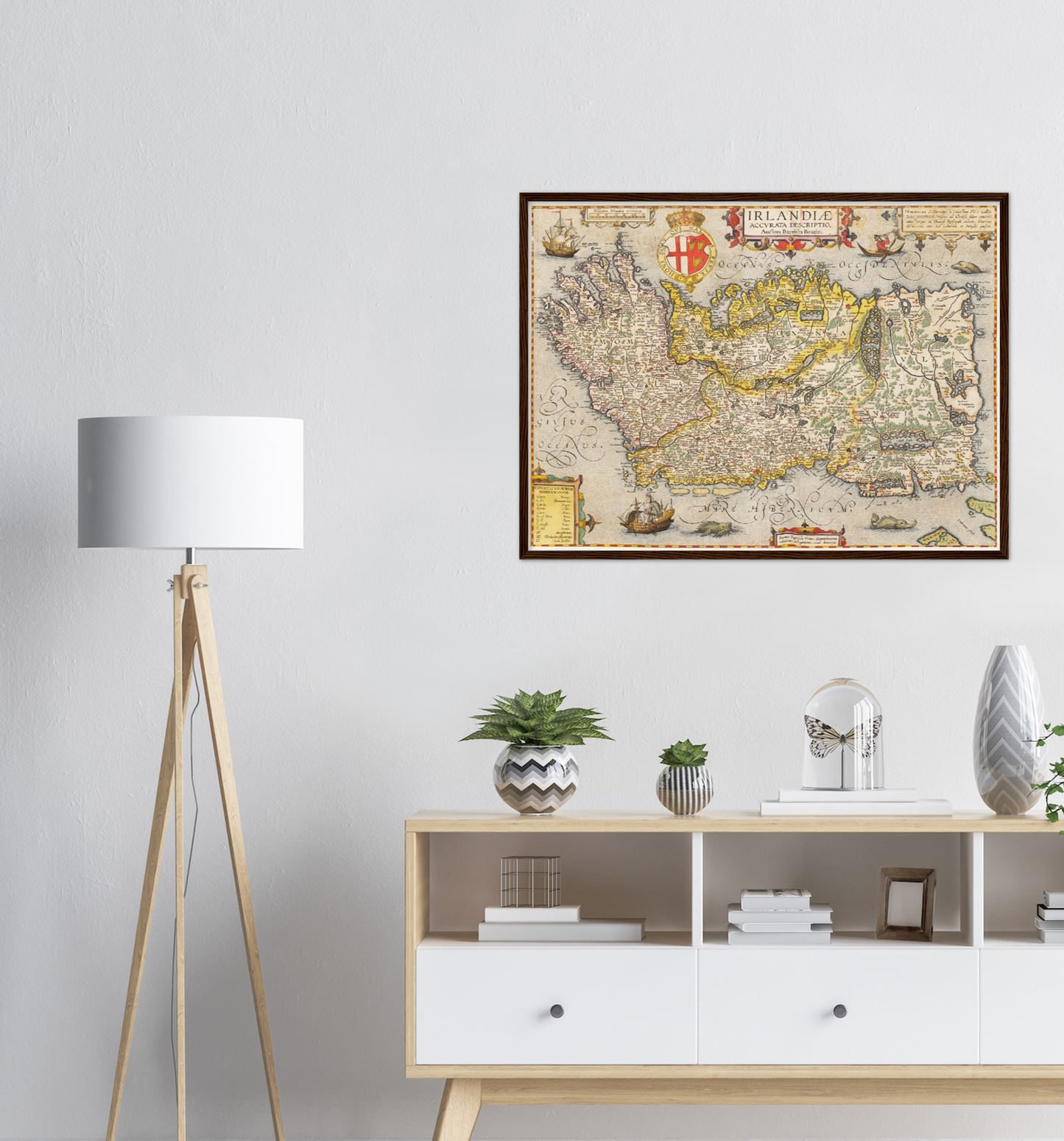 Historische Landkarte Irland um 1609