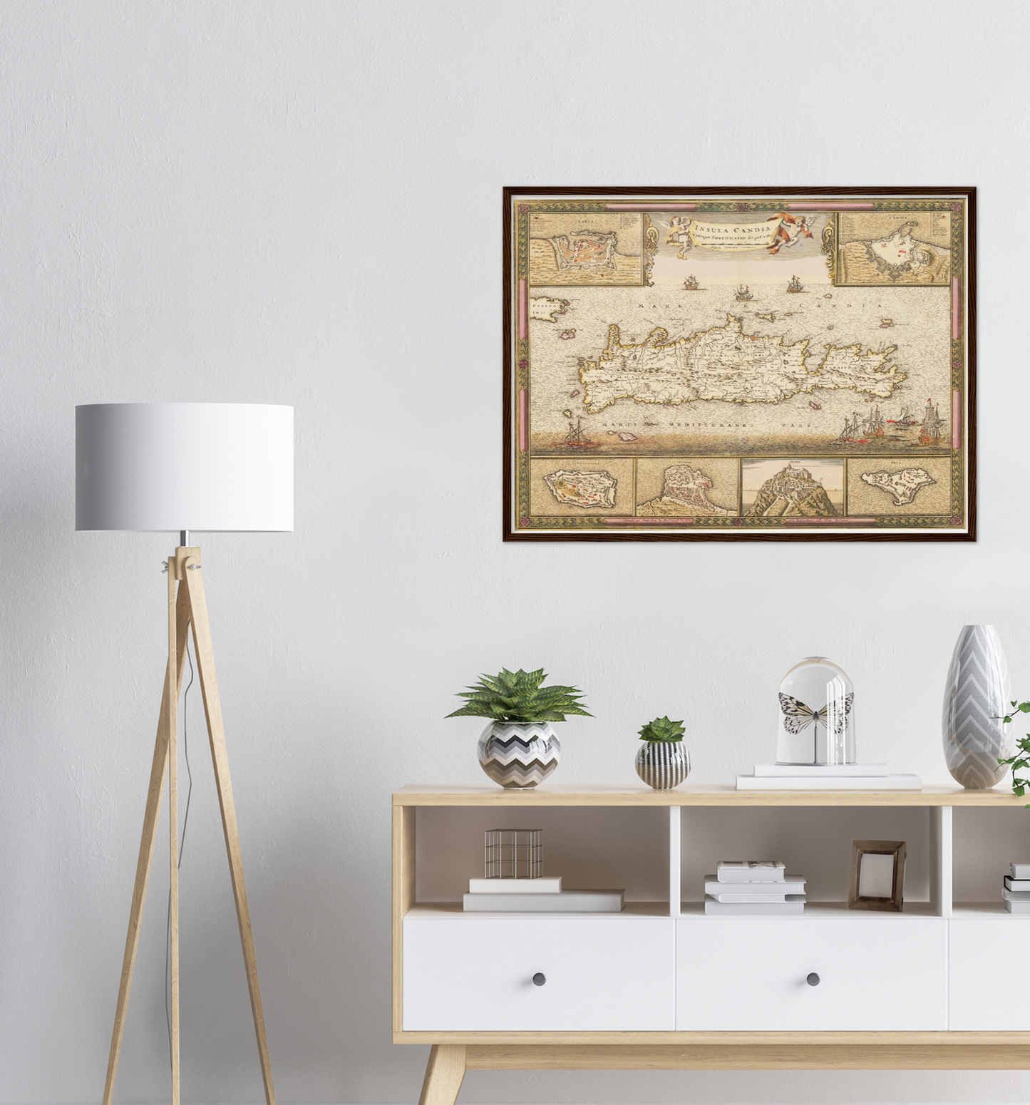 Historische Landkarte Kreta um 1698