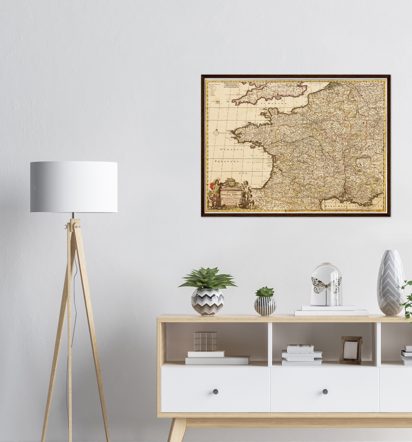 Historische Landkarte Frankreich um 1698
