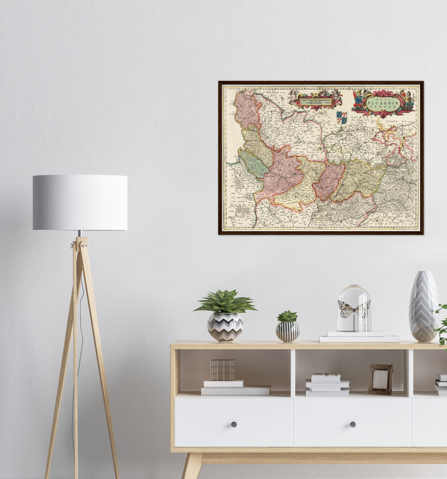 Historische Landkarte Picardie um 1650