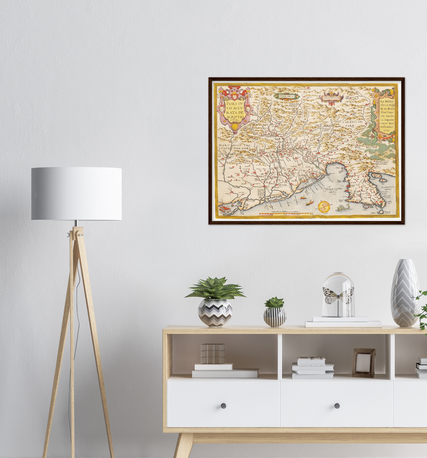 Historische Landkarte Venetien um 1609