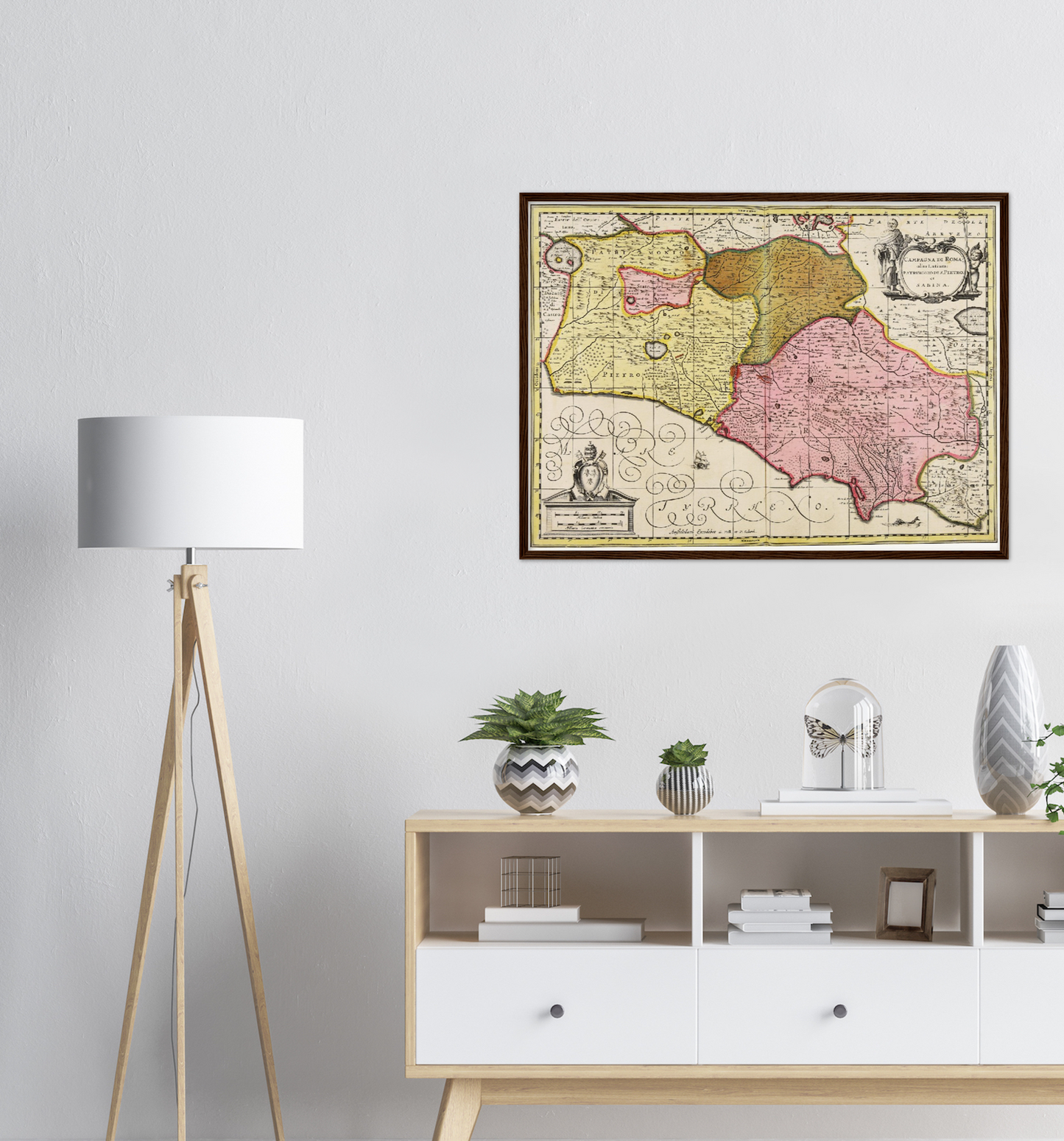 Historische Landkarte Latium um 1700