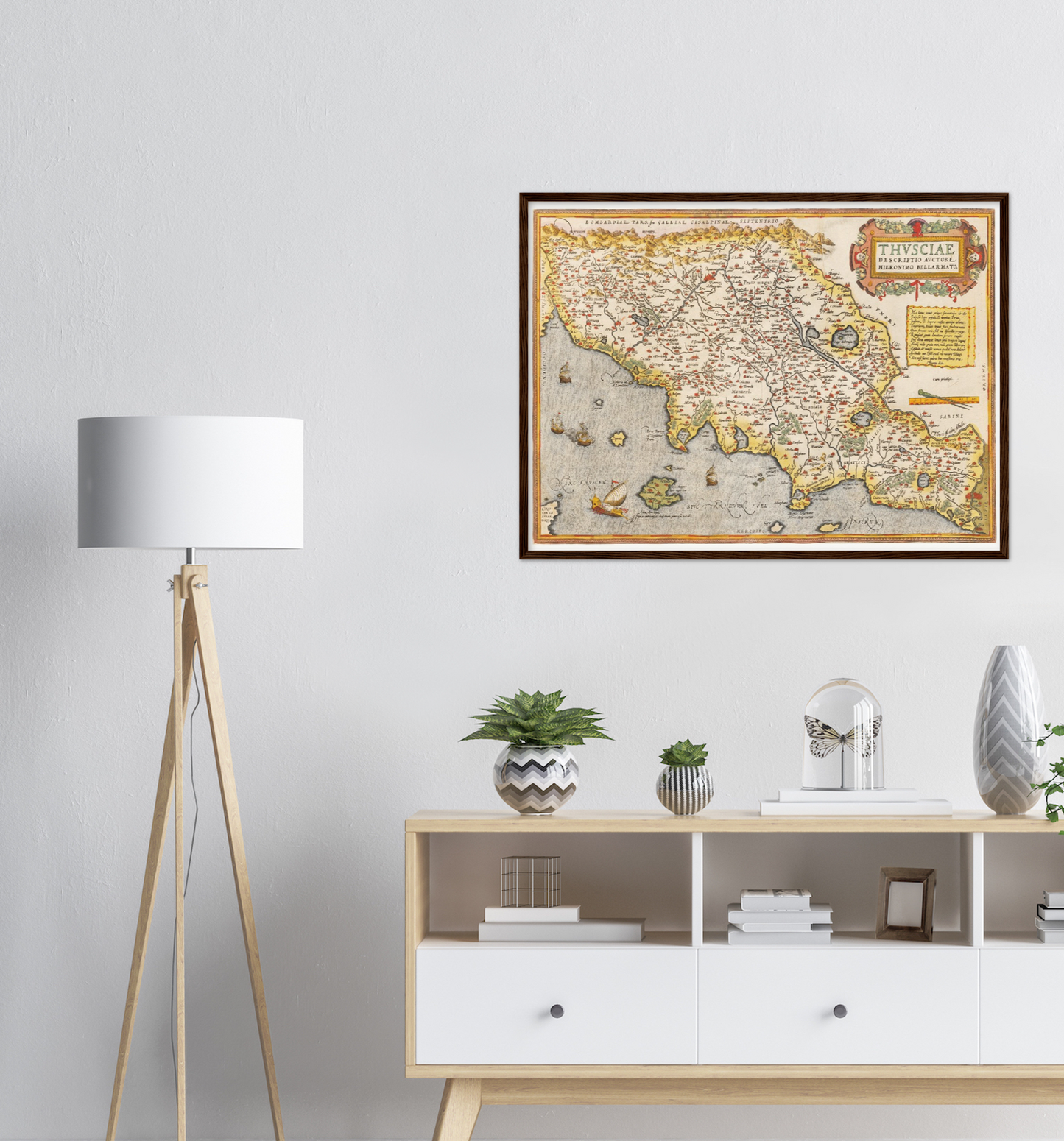 Historische Landkarte Toskana um 1609