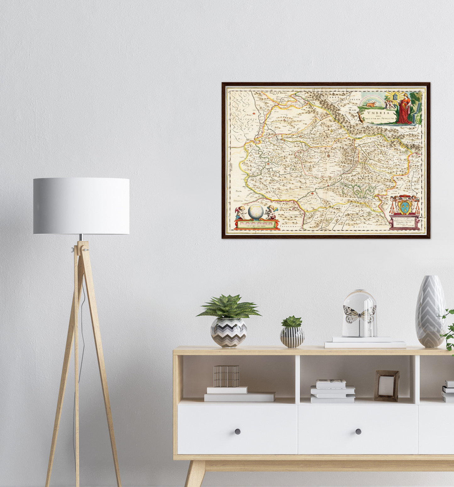 Historische Landkarte Umbrien um 1662