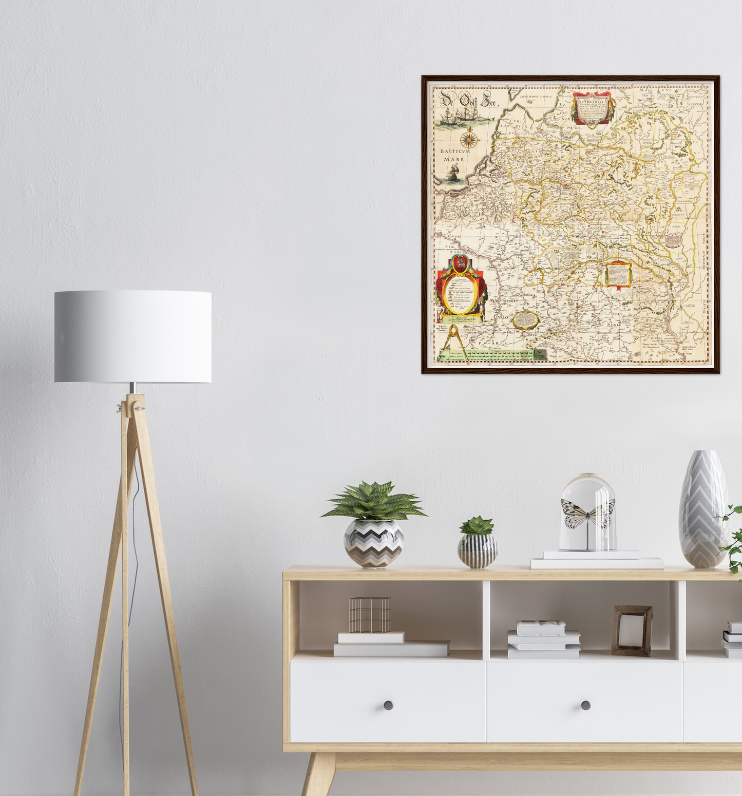Historische Landkarte Litauen um 1635