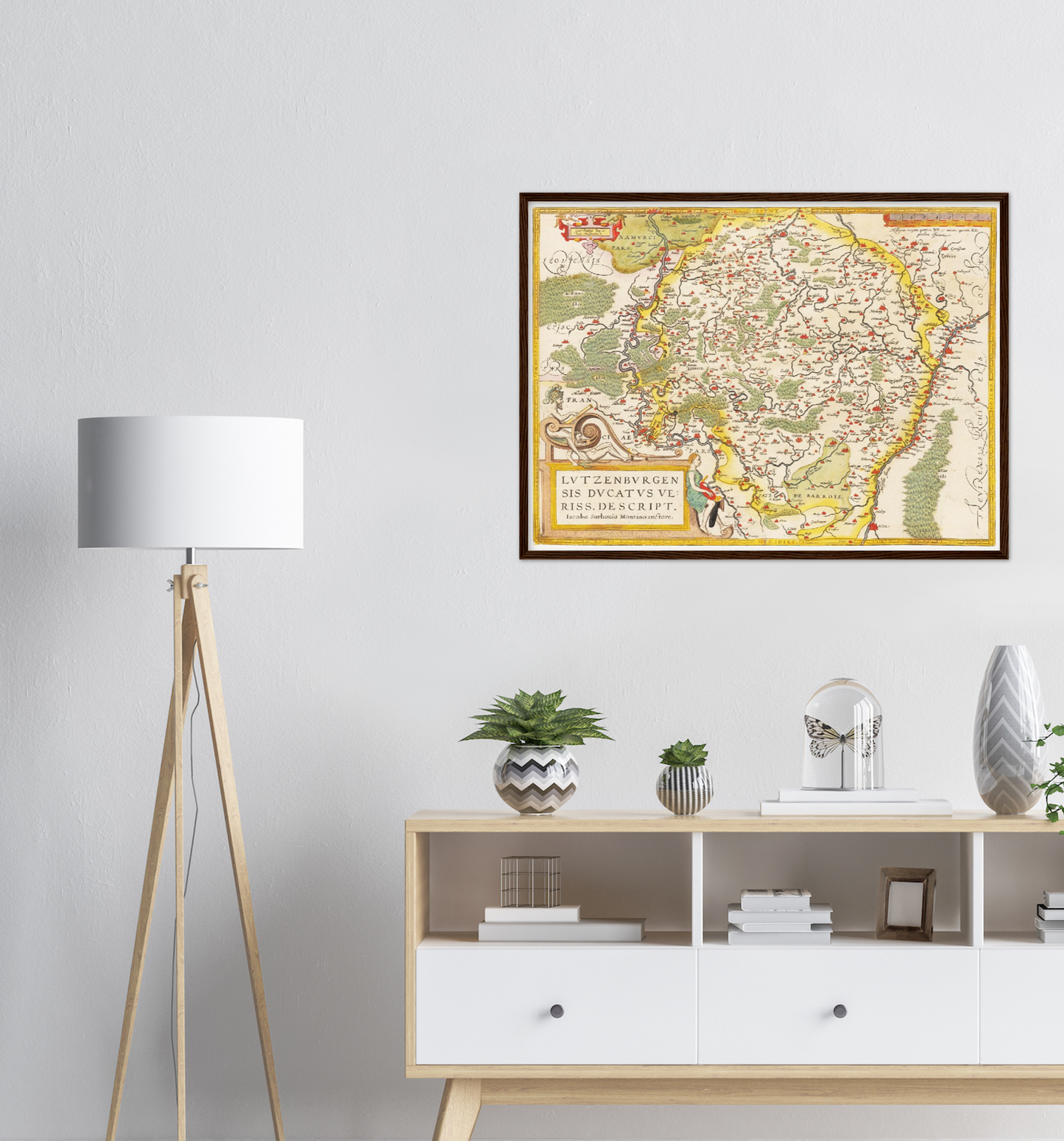 Historische Landkarte Luxemburg um 1609