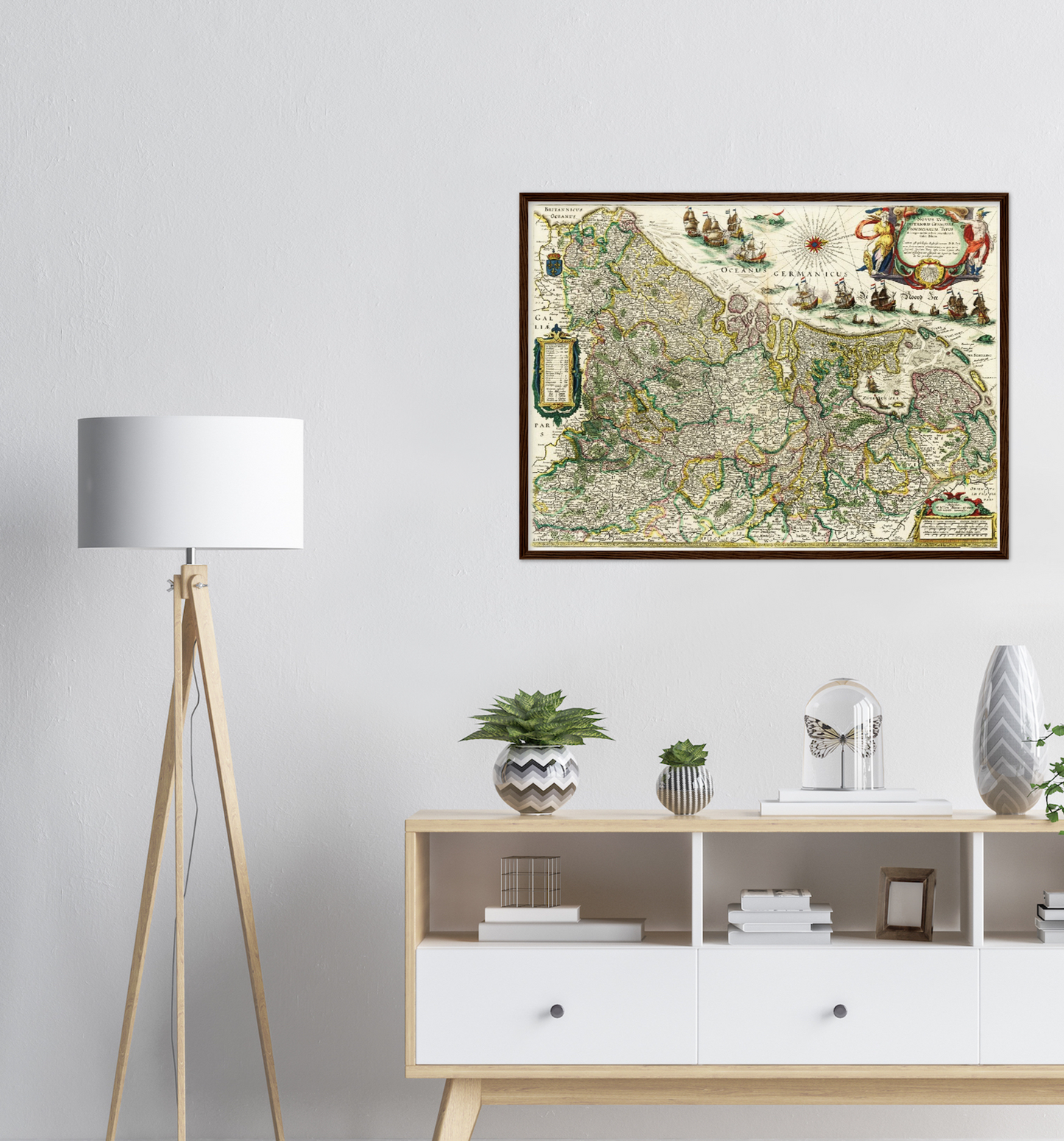 Historische Landkarte Niederlande um 1647