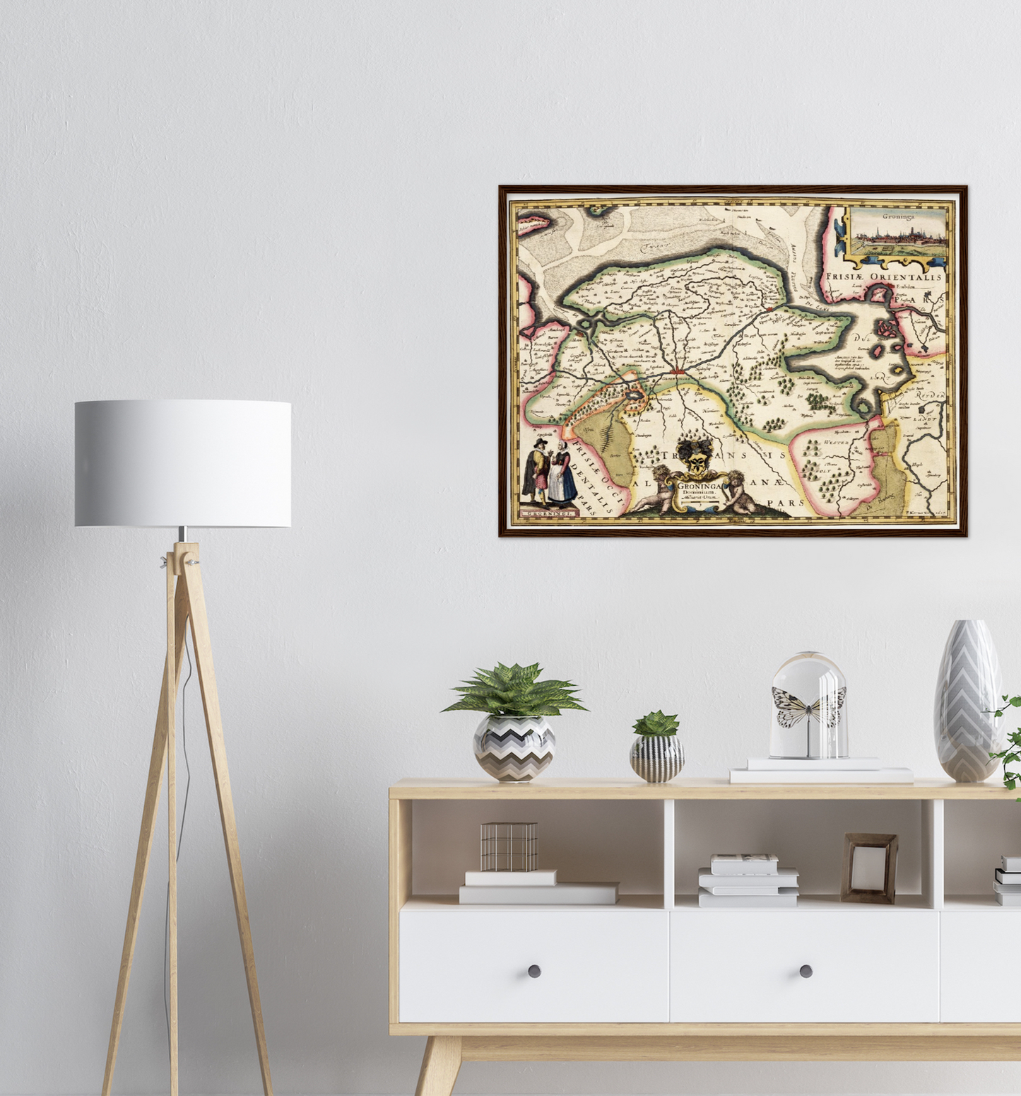 Historische Landkarte Provinz Groningen um 1617