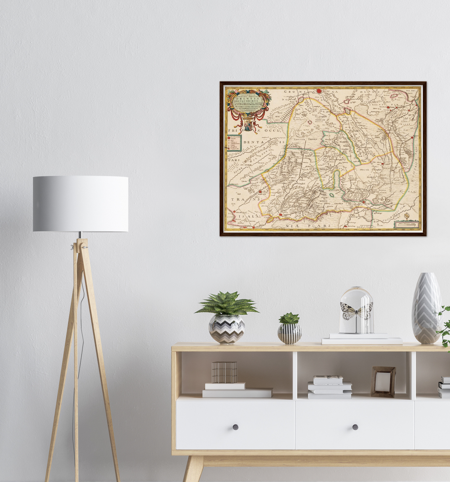Historische Landkarte Provinz Drenthe um 1775