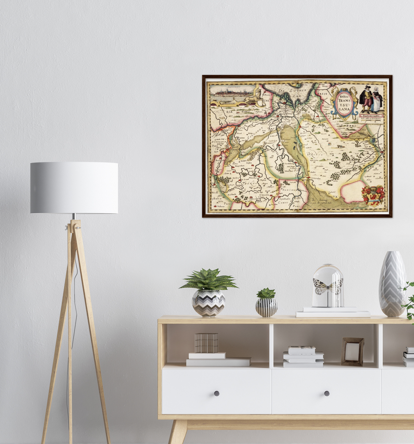 Historische Landkarte Provinz Overijssel um 1617
