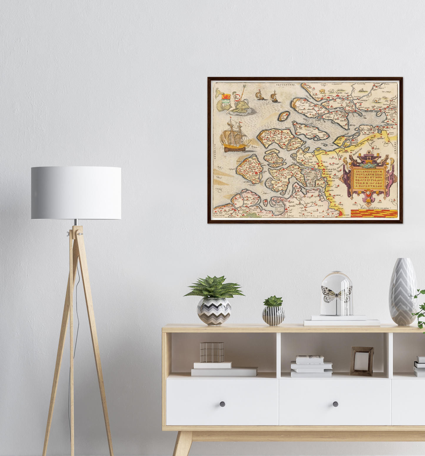 Historische Landkarte Provinz Zeeland um 1609