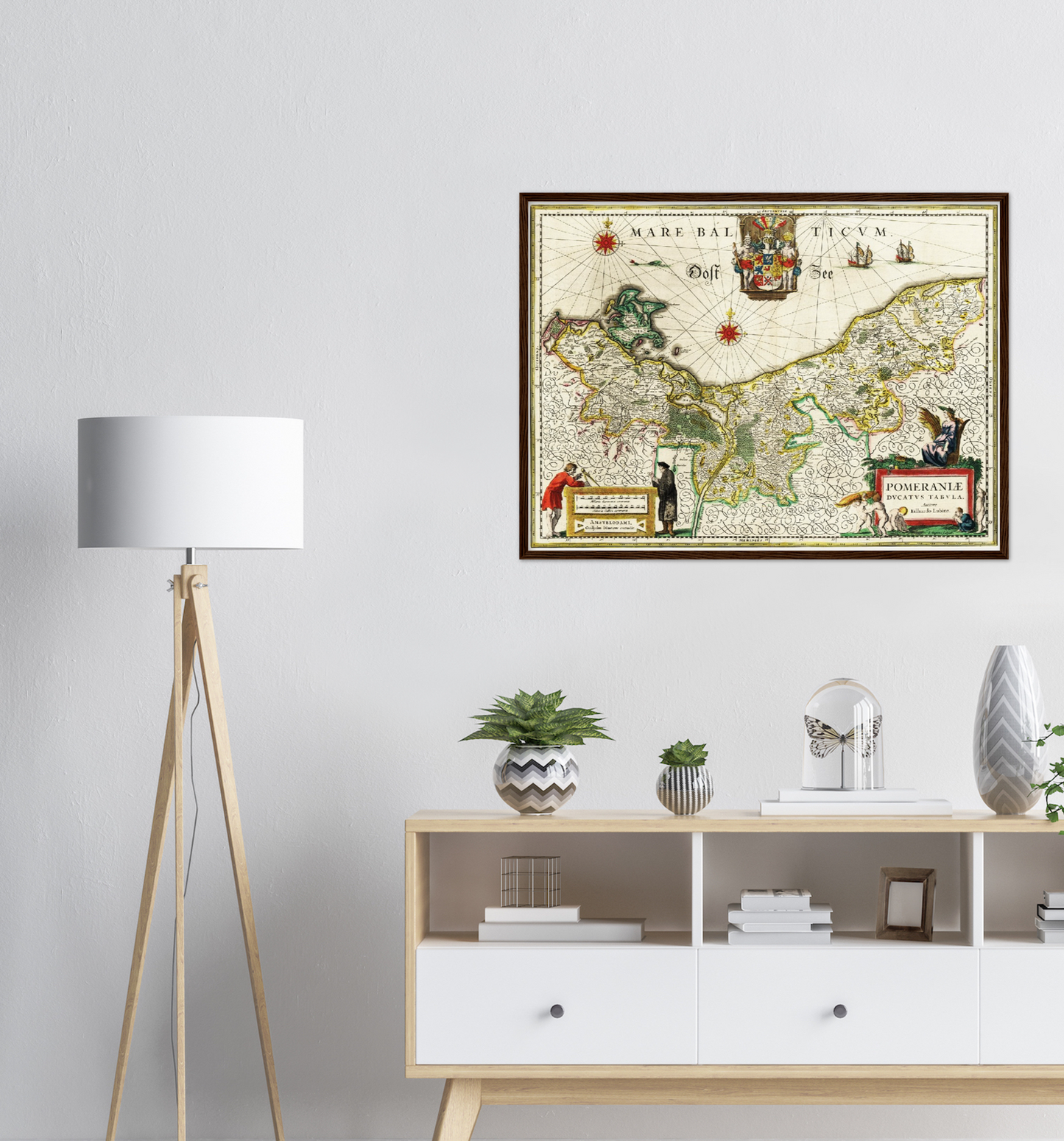 Historische Landkarte Pommern um 1647