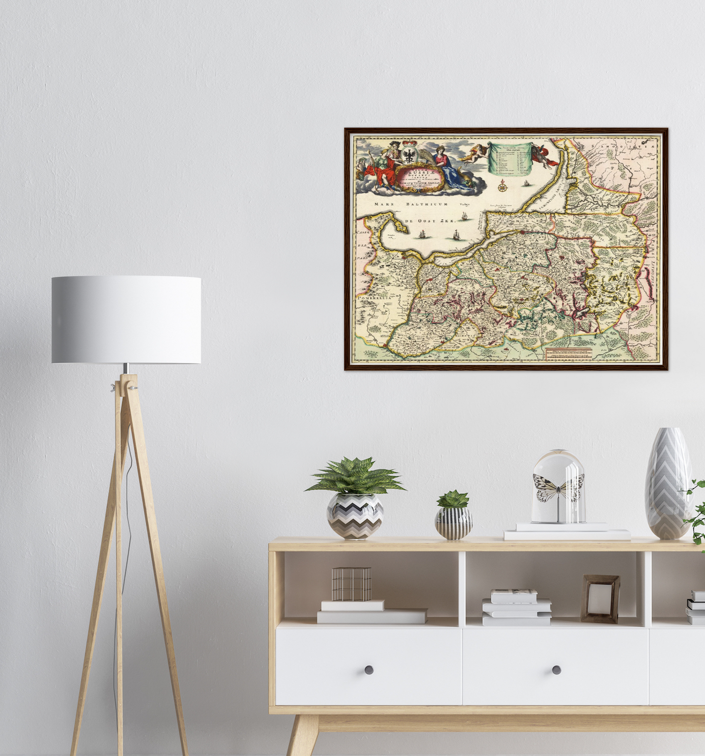 Historische Landkarte Preußen um 1680