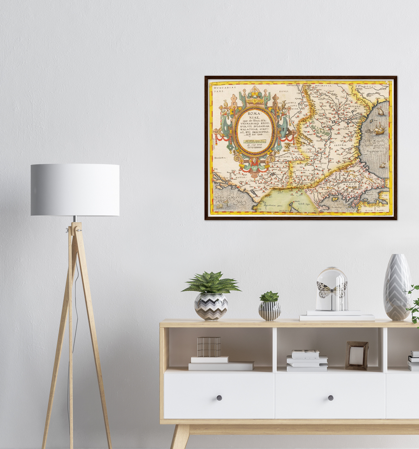 Historische Landkarte Rumänien um 1609