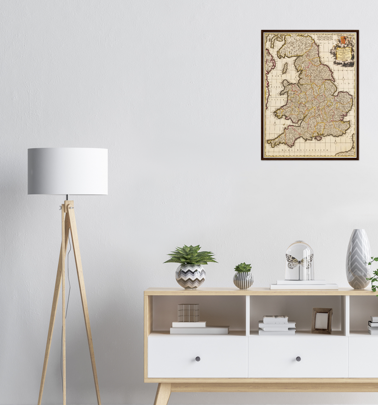 Historische Landkarte England um 1698
