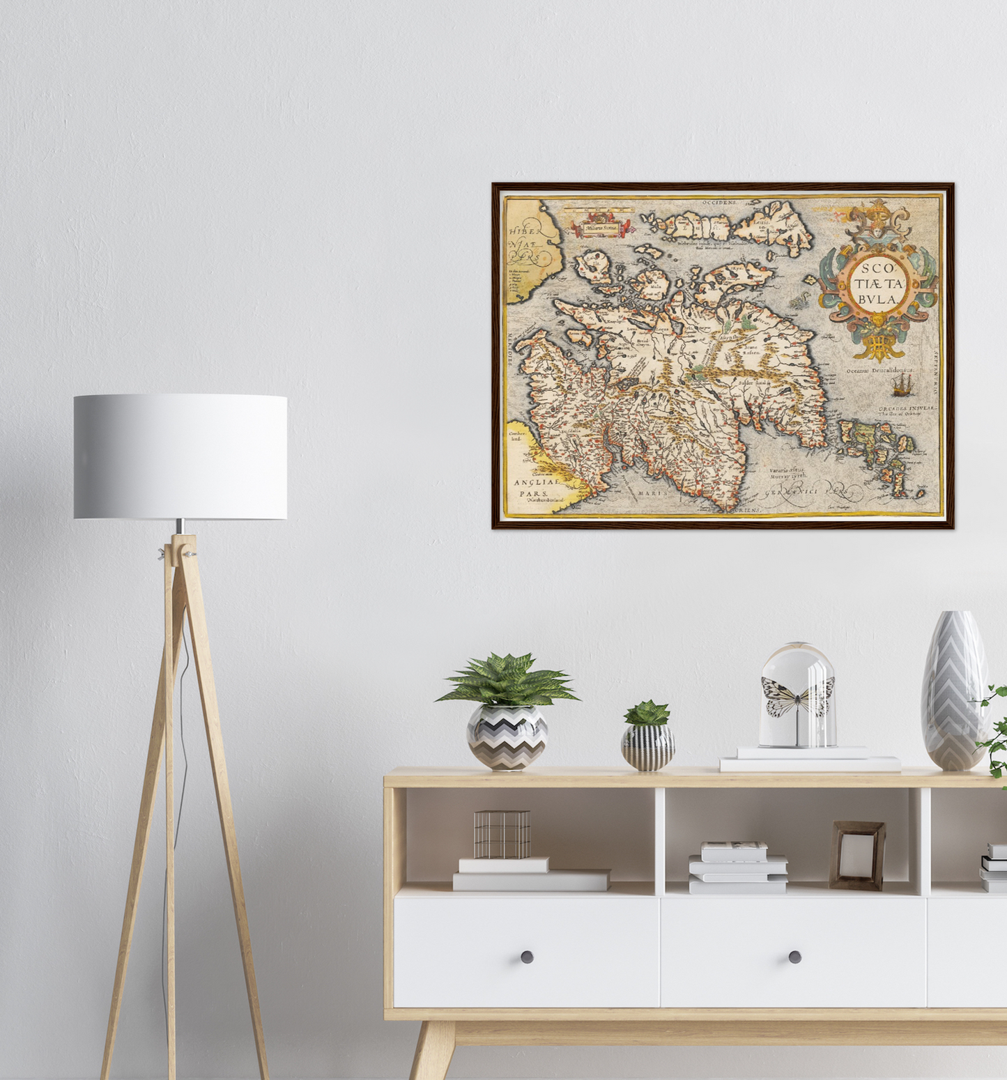 Historische Landkarte Schottland um 1609