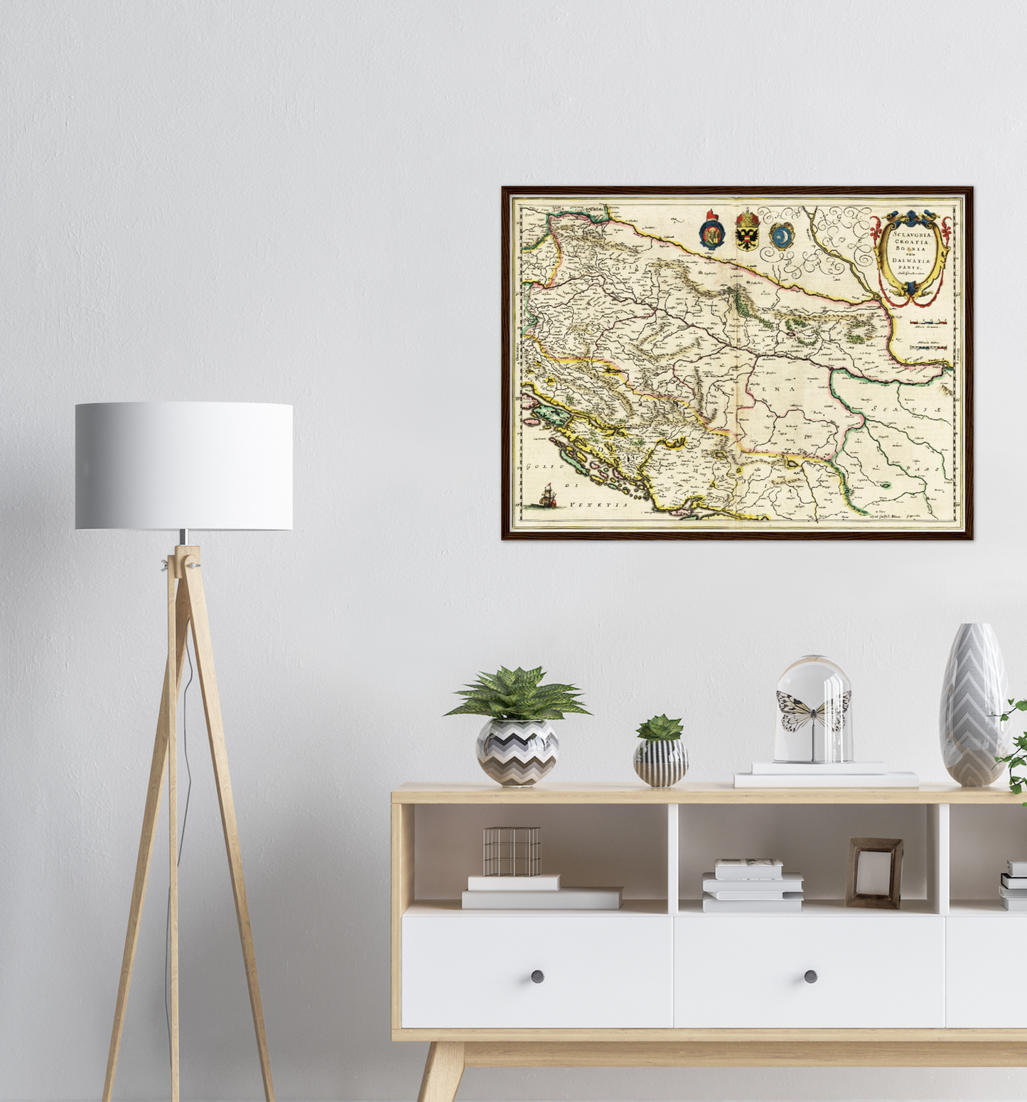 Historische Landkarte Bosnien um 1647