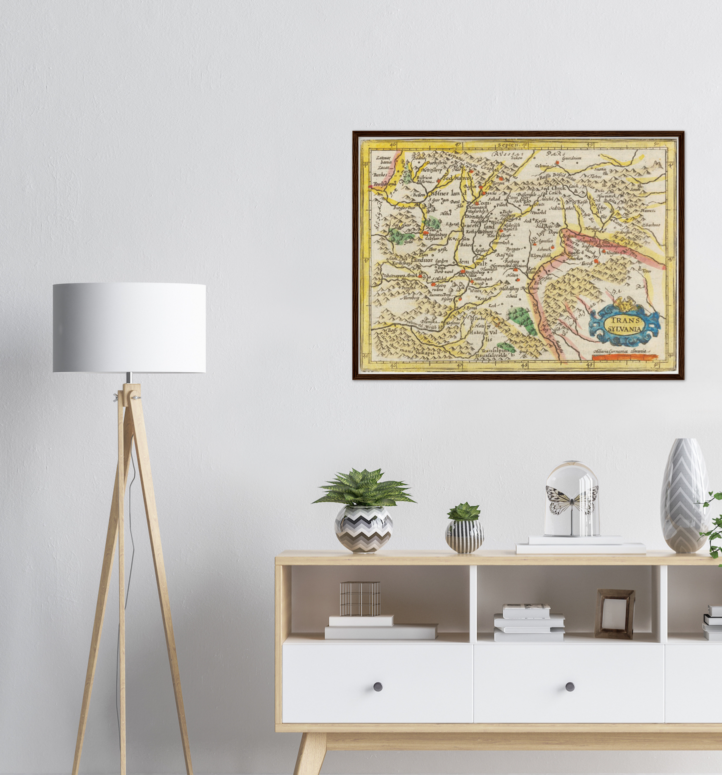 Historische Landkarte Transilvanien um 1609