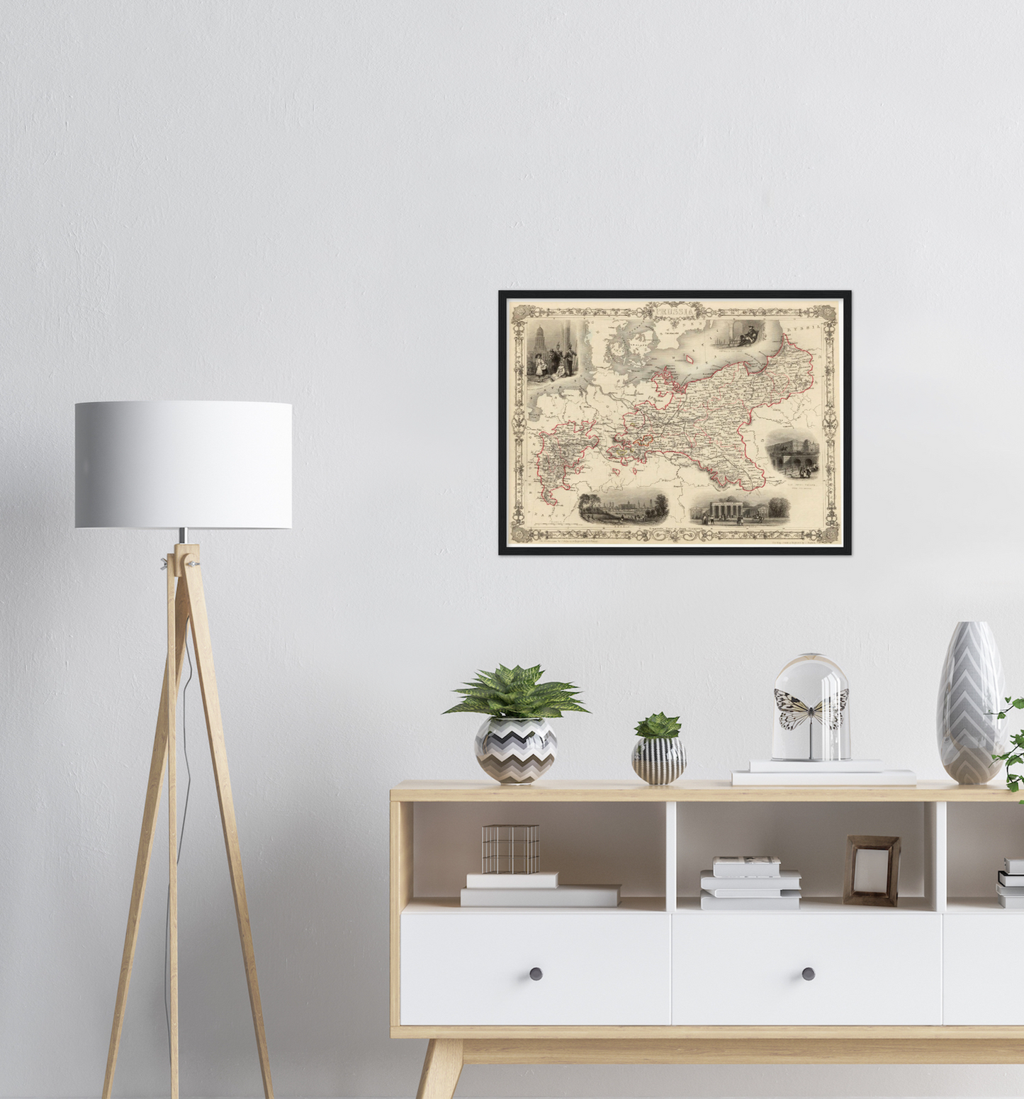 Historische Landkarte Preußen um 1850