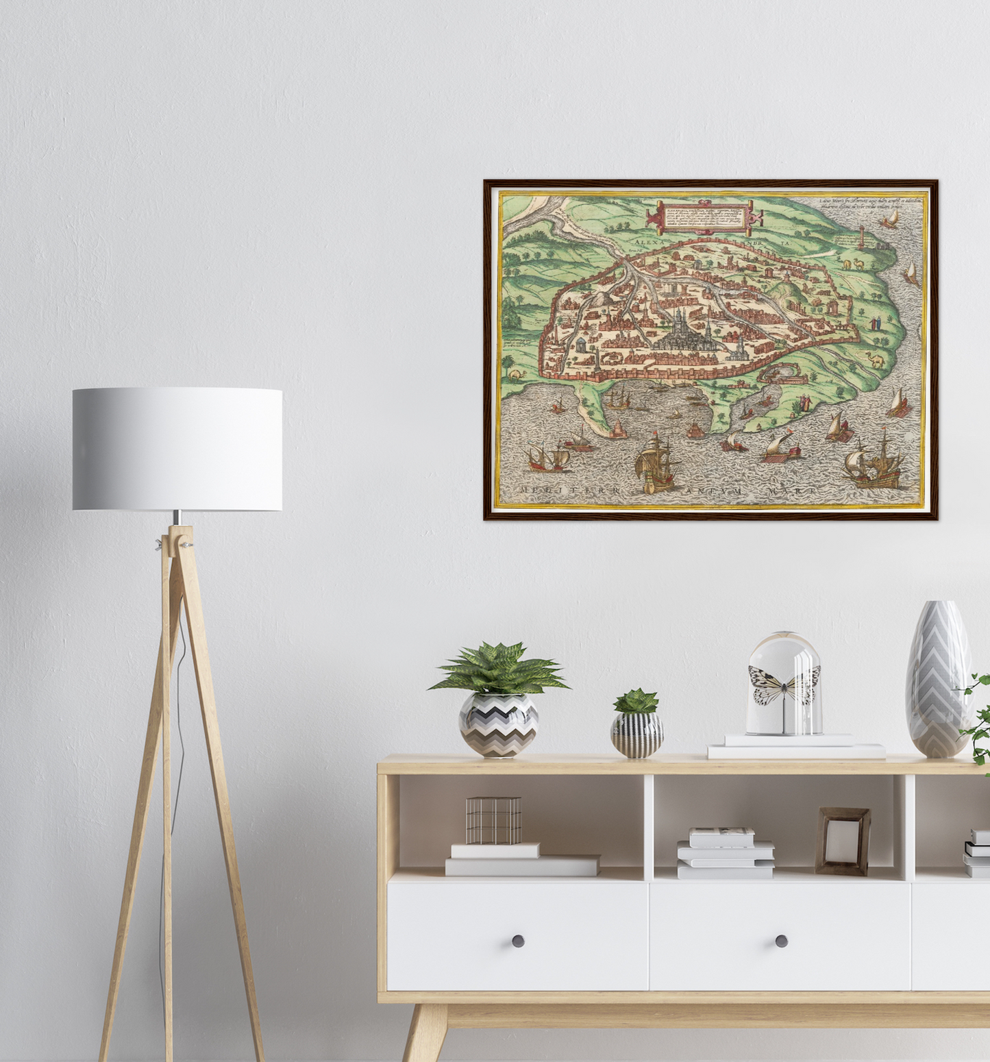 Historischer Stadtansicht Alexandria um 1582