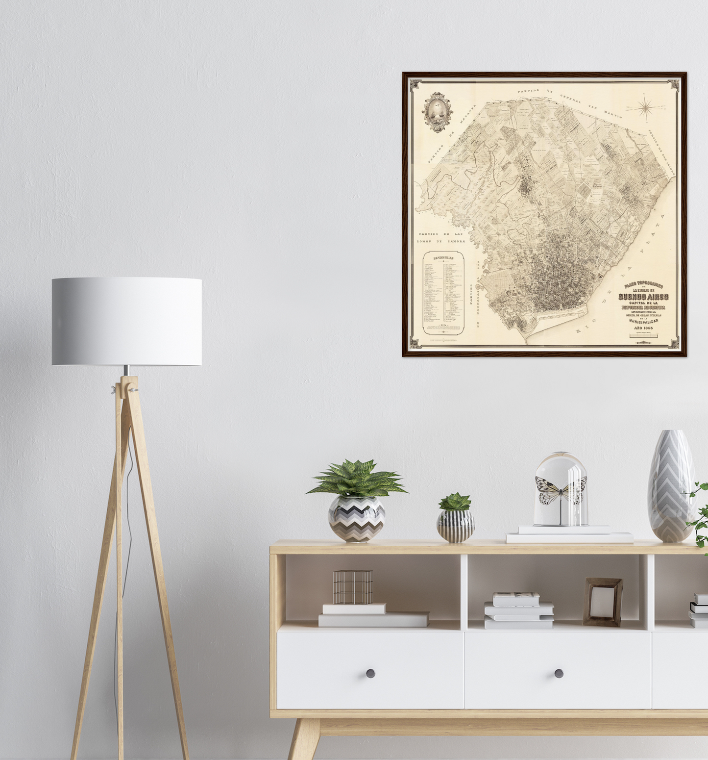 Historischer Stadtplan Buenos Aires um 1895