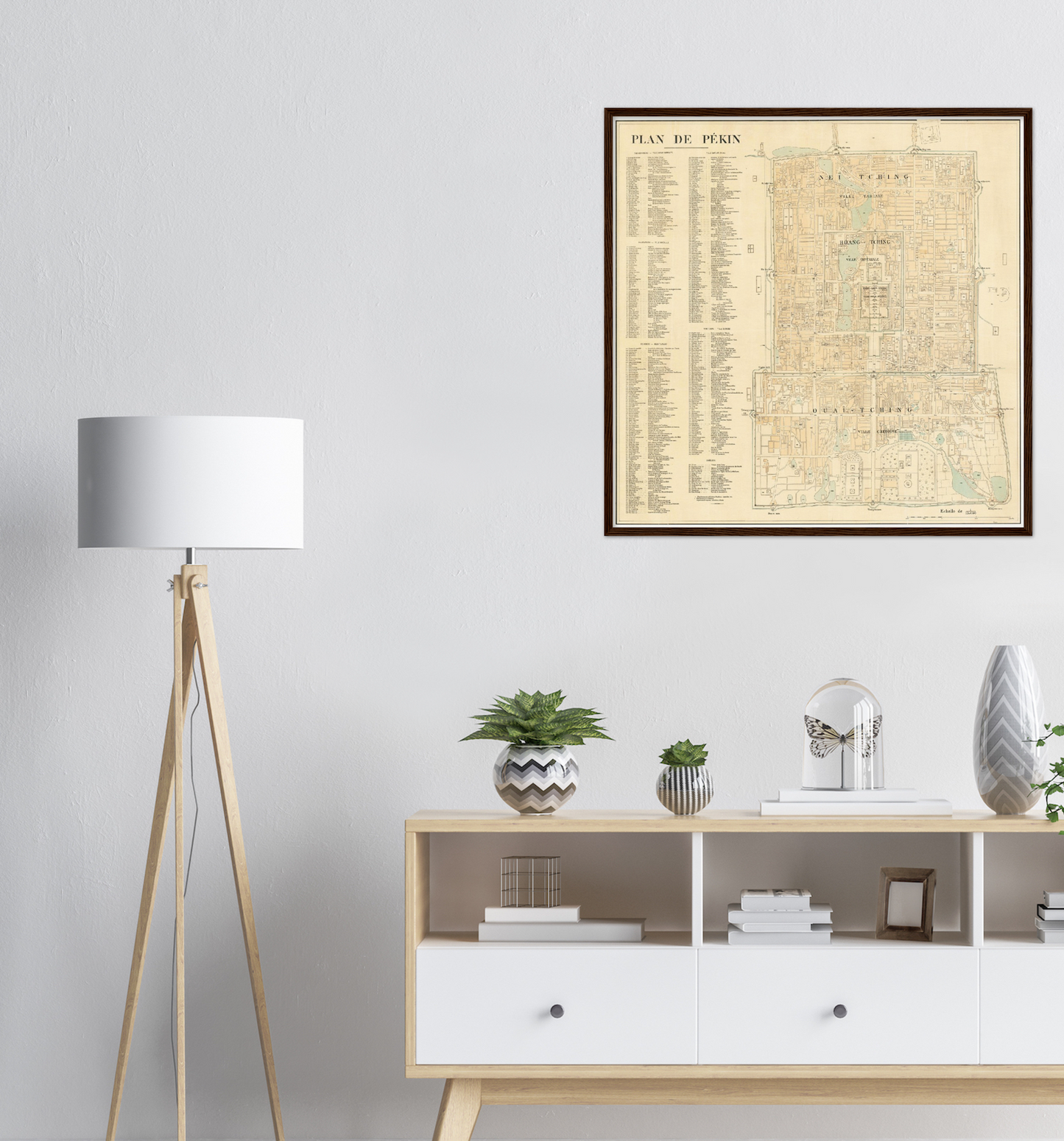 Historischer Stadtplan Peking um 1900