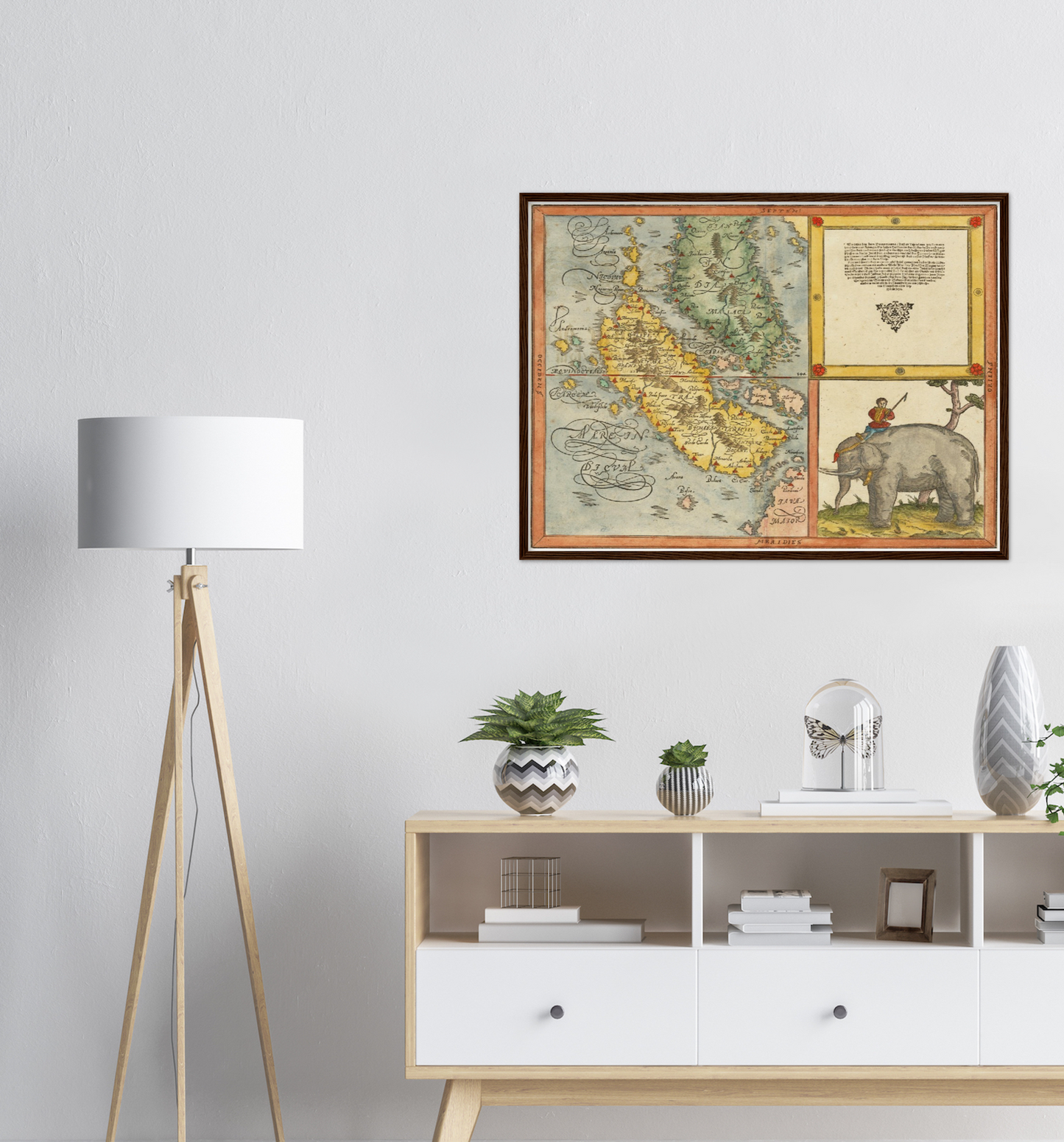 Historische Landkarte Singapur um 1580