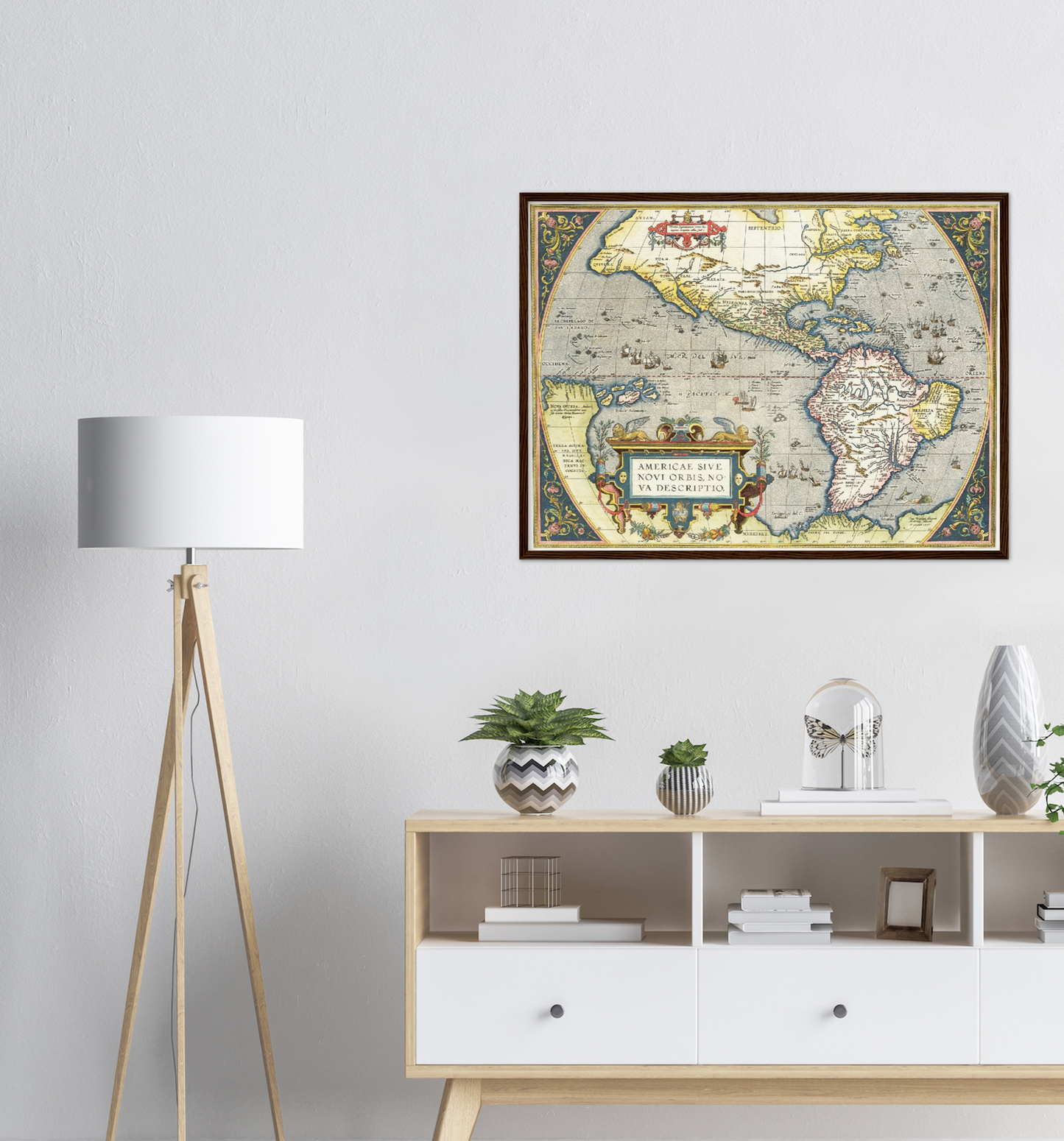 Historische Landkarte Amerika um 1570