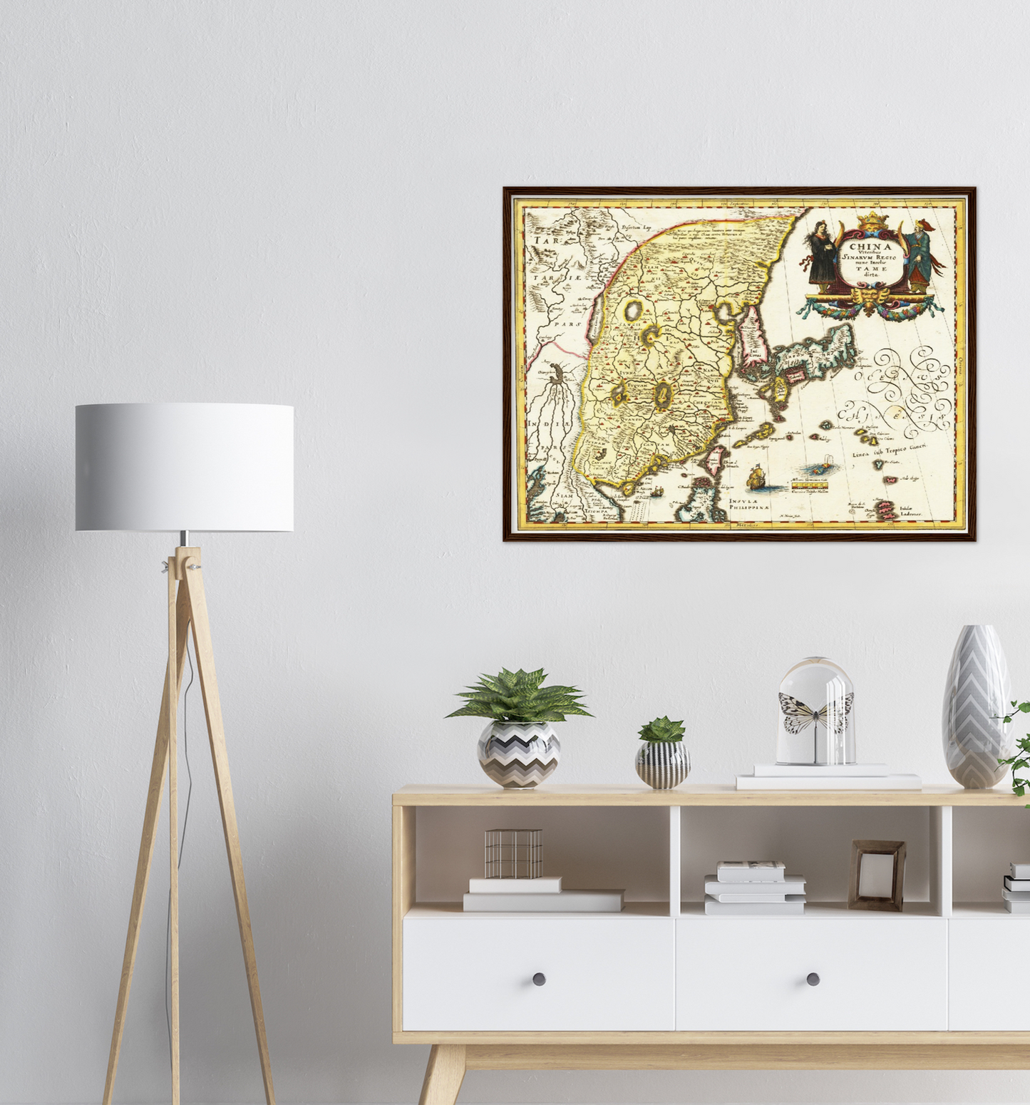 Historische Landkarte China um 1636