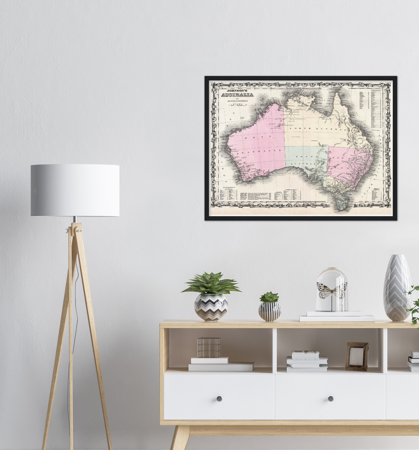 Historische Landkarte Australien um 1861