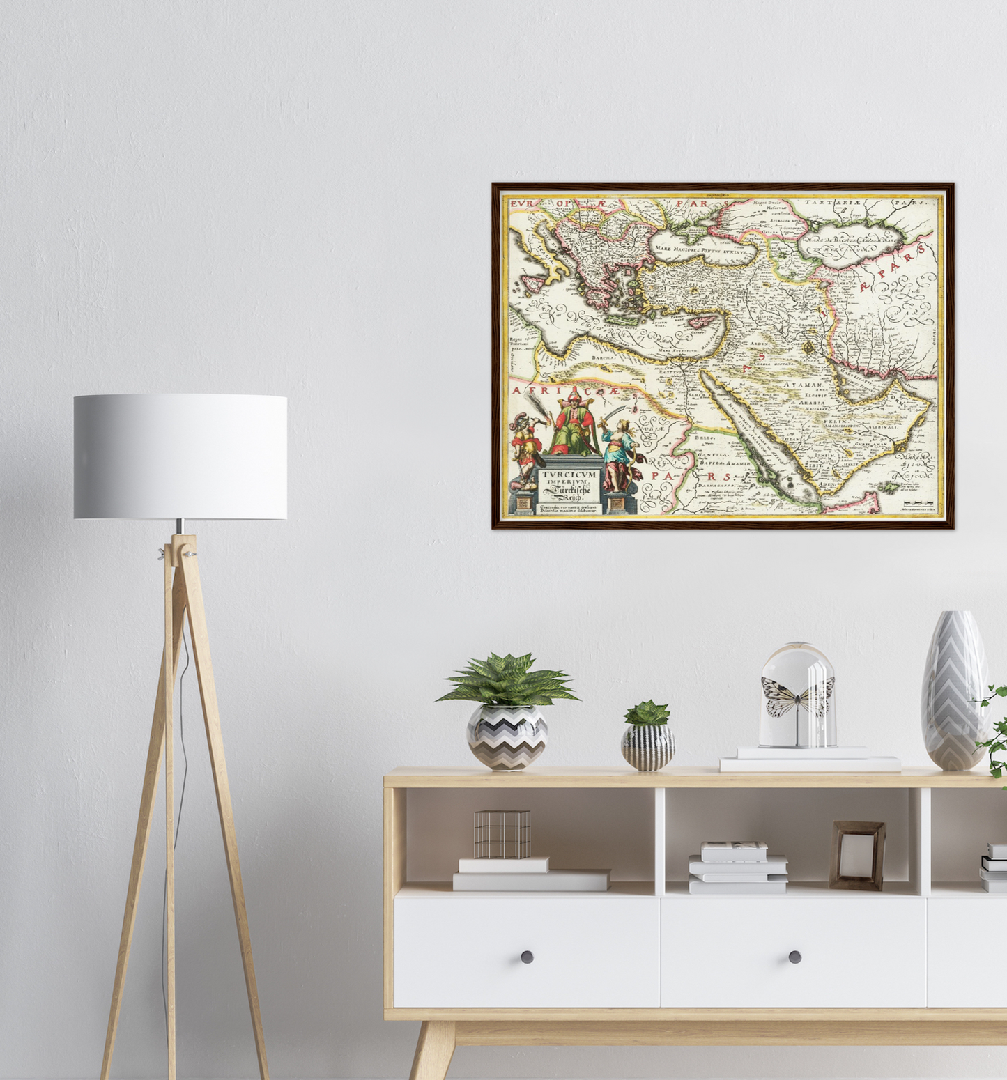 Historische Landkarte Naher Osten um 1636