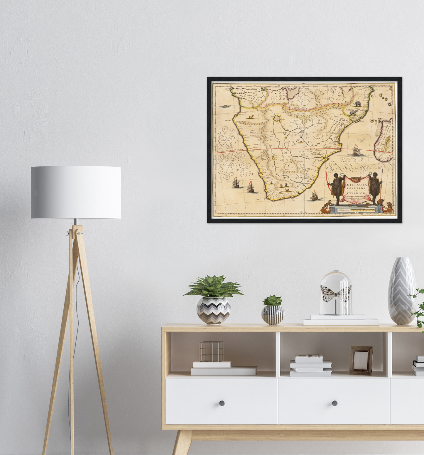 Historische Landkarte Südafrika um 1635