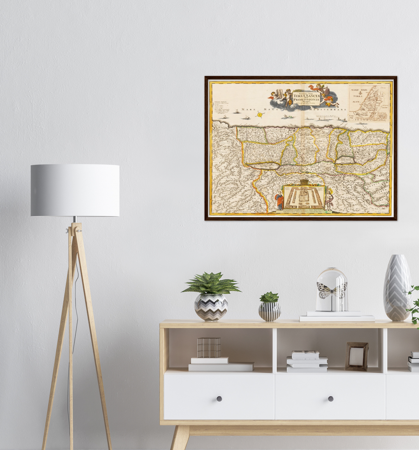 Historische Landkarte Heiliges Land um 1694