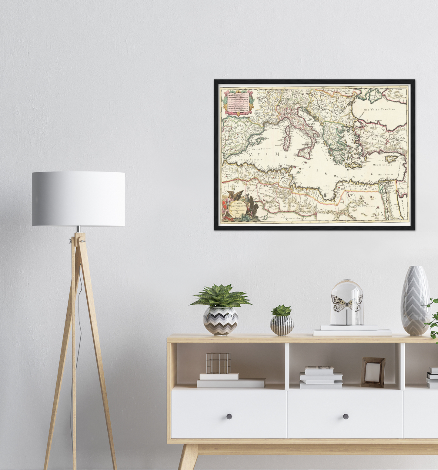 Historische Landkarte Südeuropa um 1700